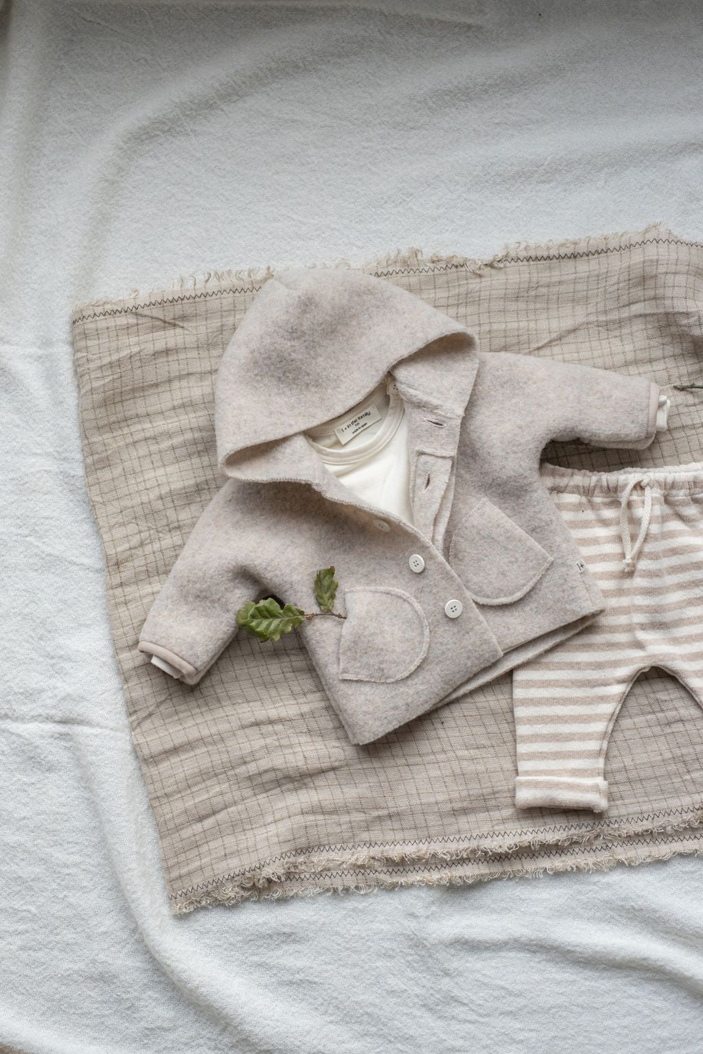 1+ in the Family Jannick Hooded Jacket - Beige - Image 2