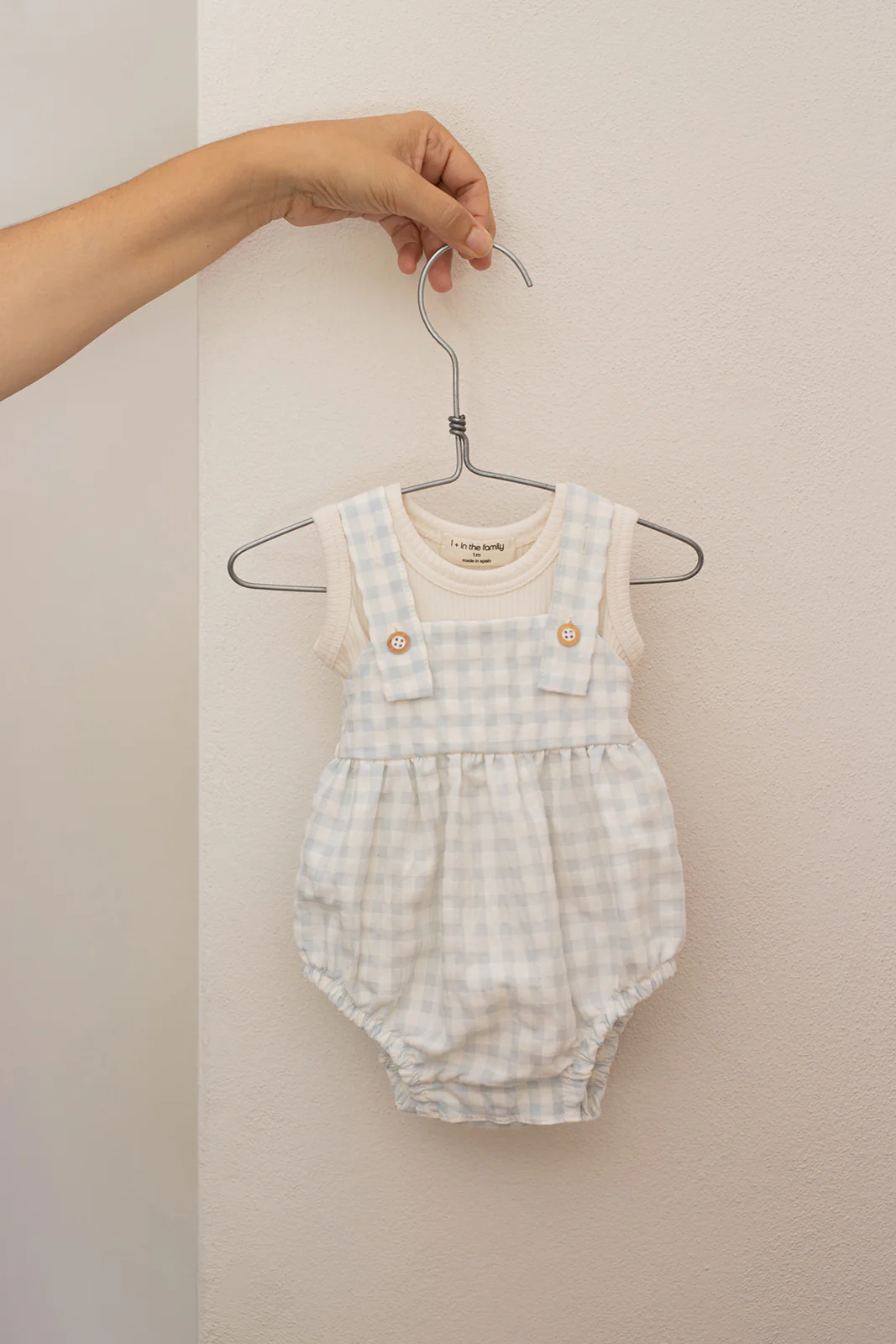 1+ In The Family Patras Romper - Misty Blue - Image 4