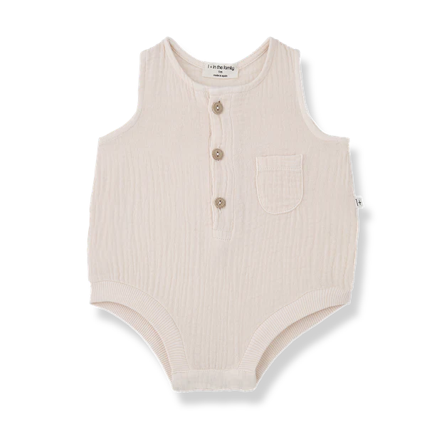 1+ in the Family Yago Romper - Nude