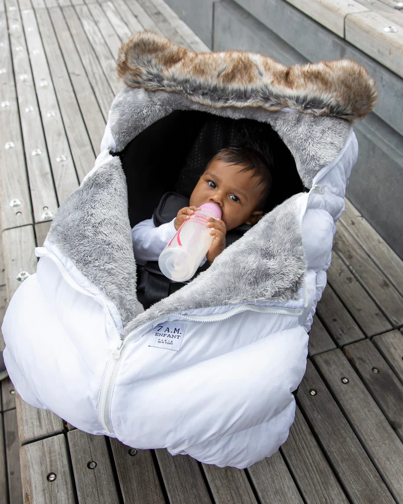 7AM Car Seat Cocoon Tundra -  White - Image 4