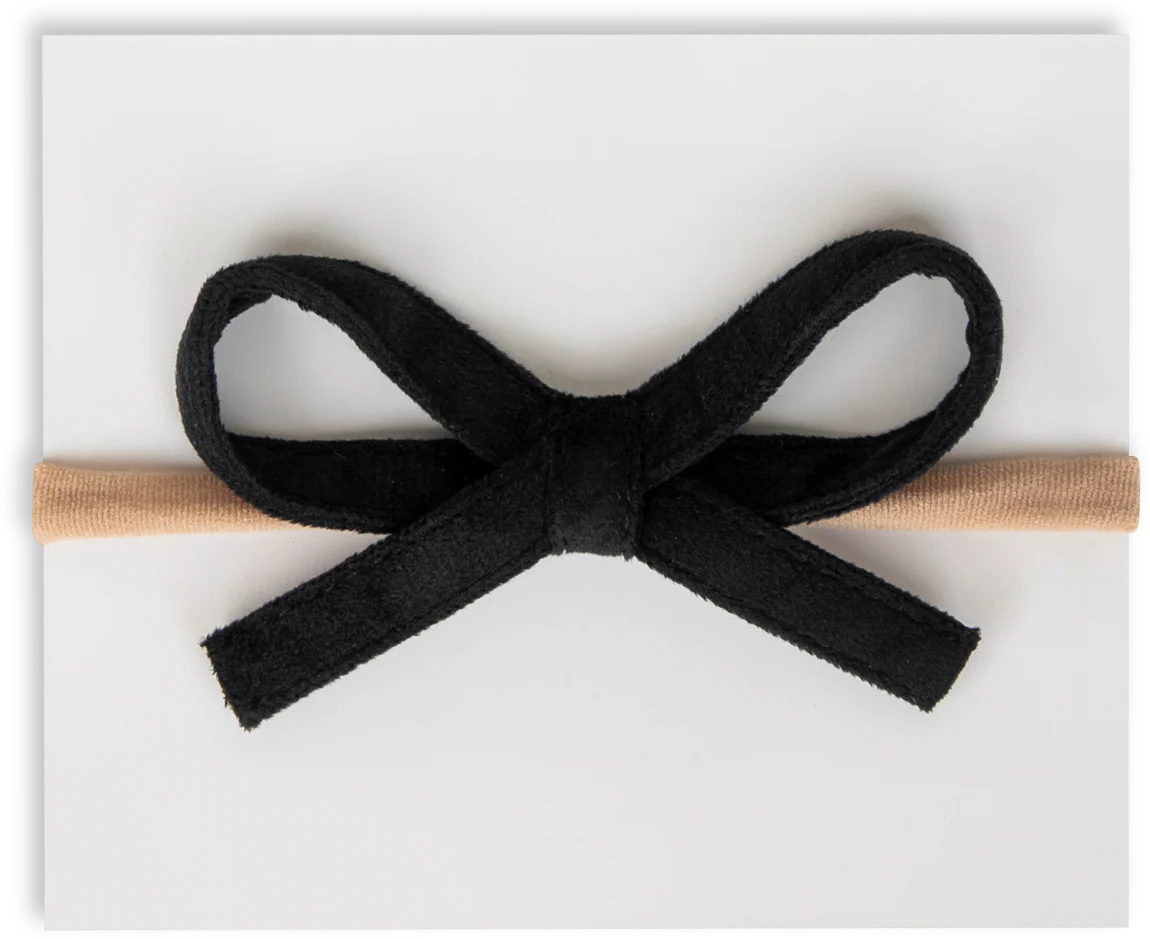 Adora Black Velvet Bow Headband