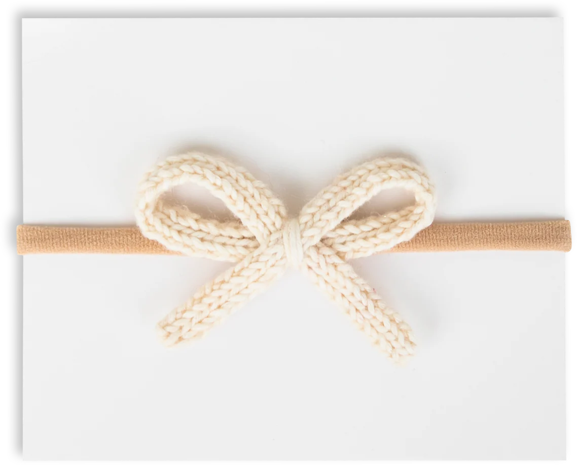 Adora Ivory Crochet Mini Headband