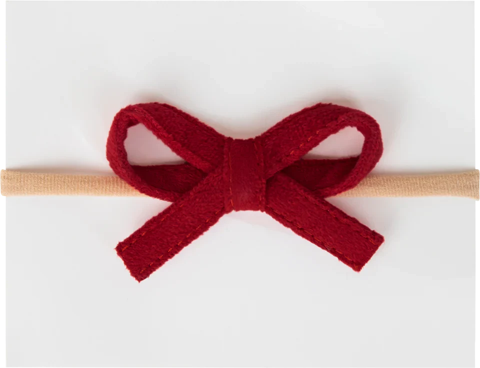 Adora Mini Red Velvet Bow Headband