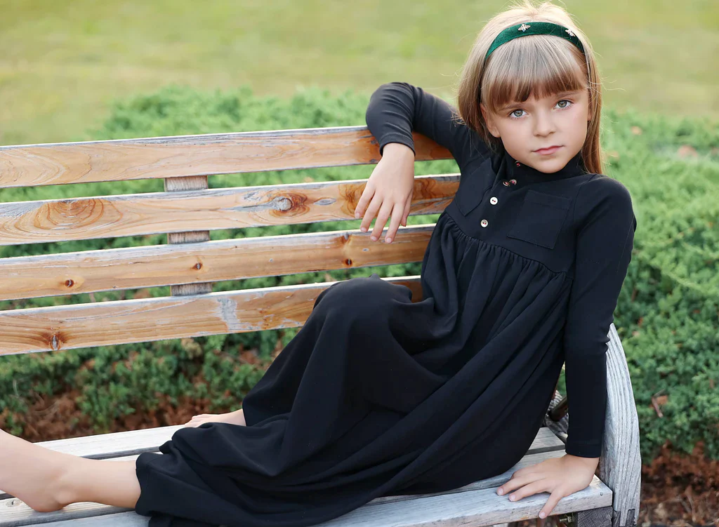 Ann Of Nan Black Mockneck Maxi Robe - Image 2