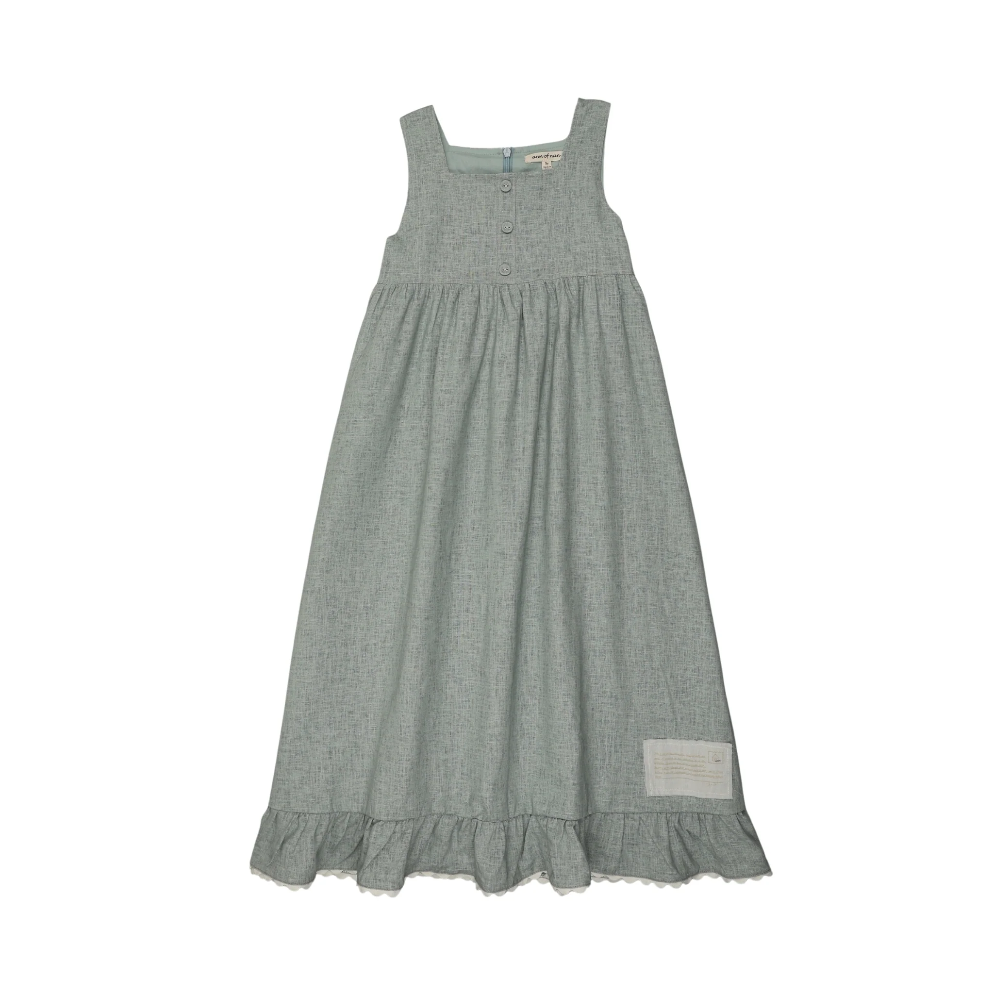 Ann Of Nan Oak Girls Maxi Cloak & SHIRT SET- Slate - Image 3
