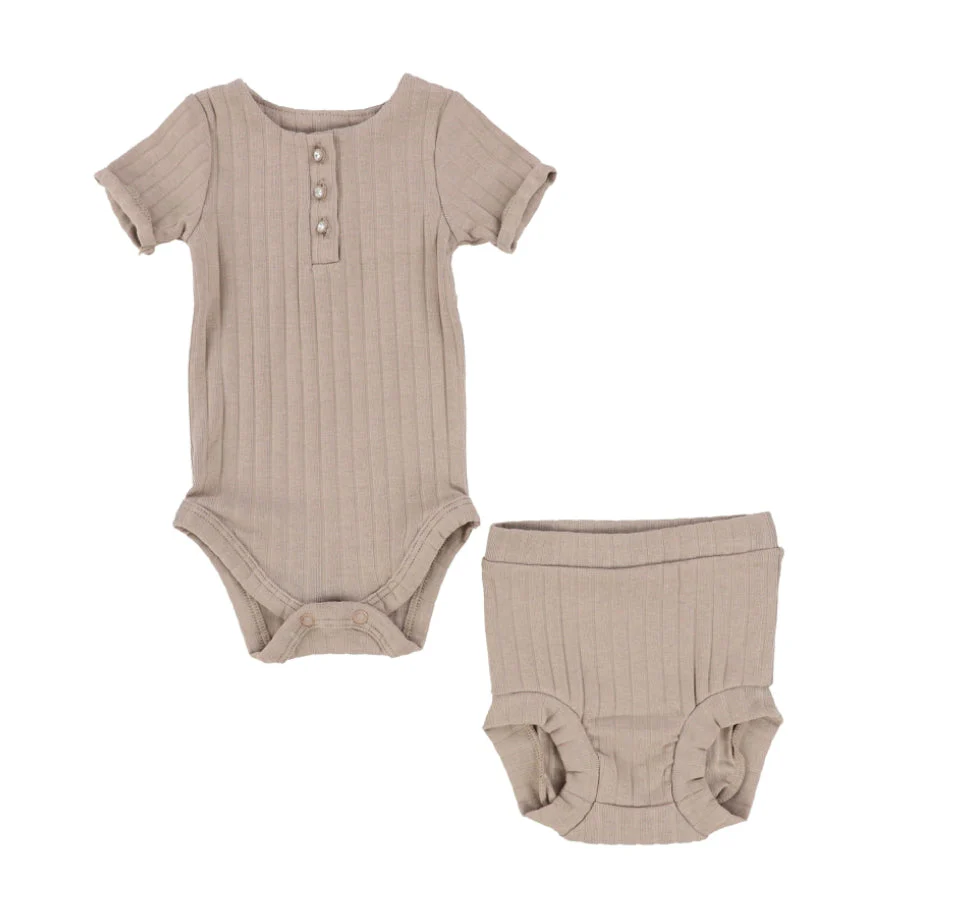 Baby Rhinestone Set-Taupe