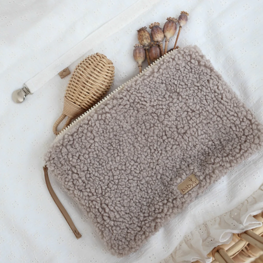 Babyly Diaper Organizer - Teddy Cosmetics bag - Taupe