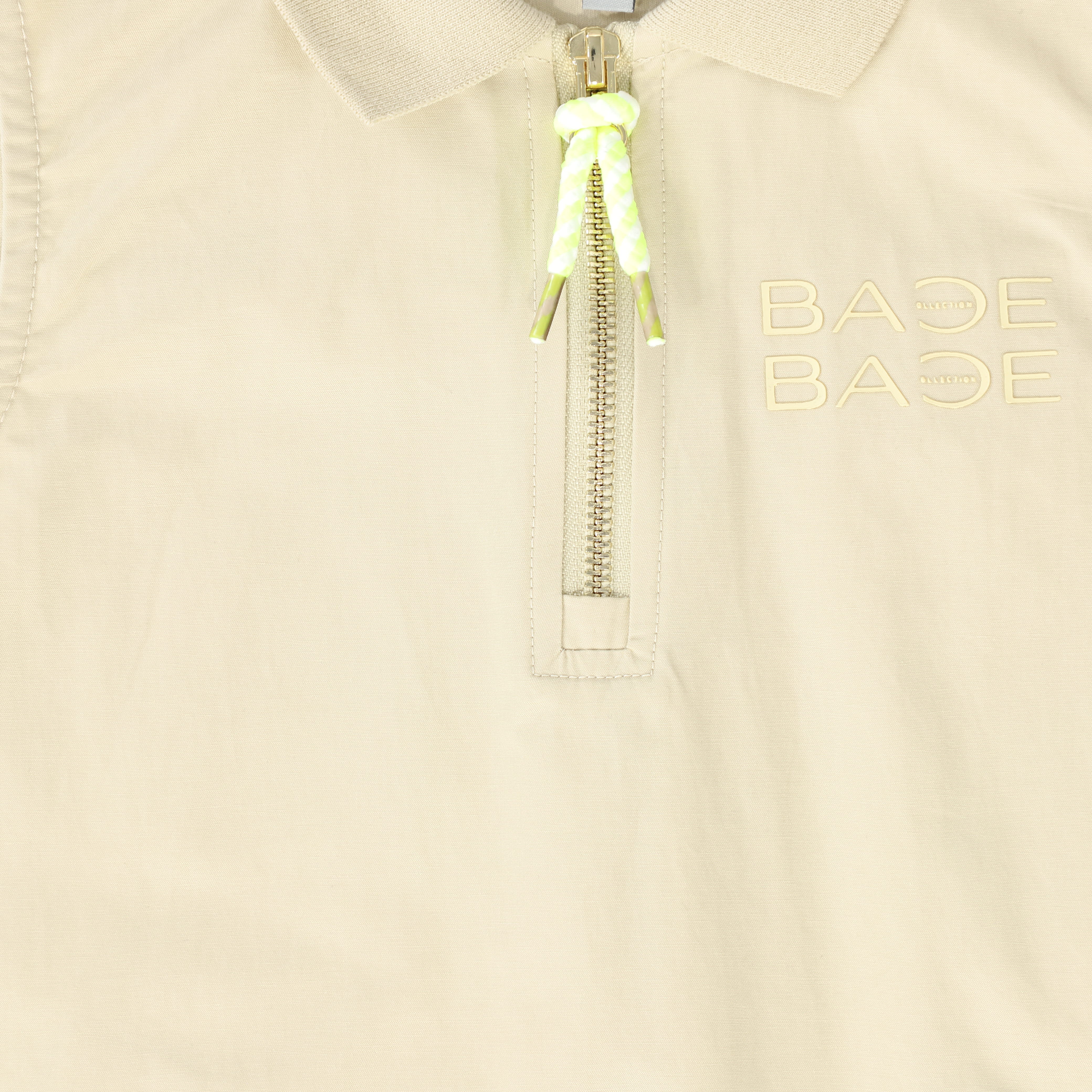 Bace Rope Zipper Collared Jumper - Tan - Image 4