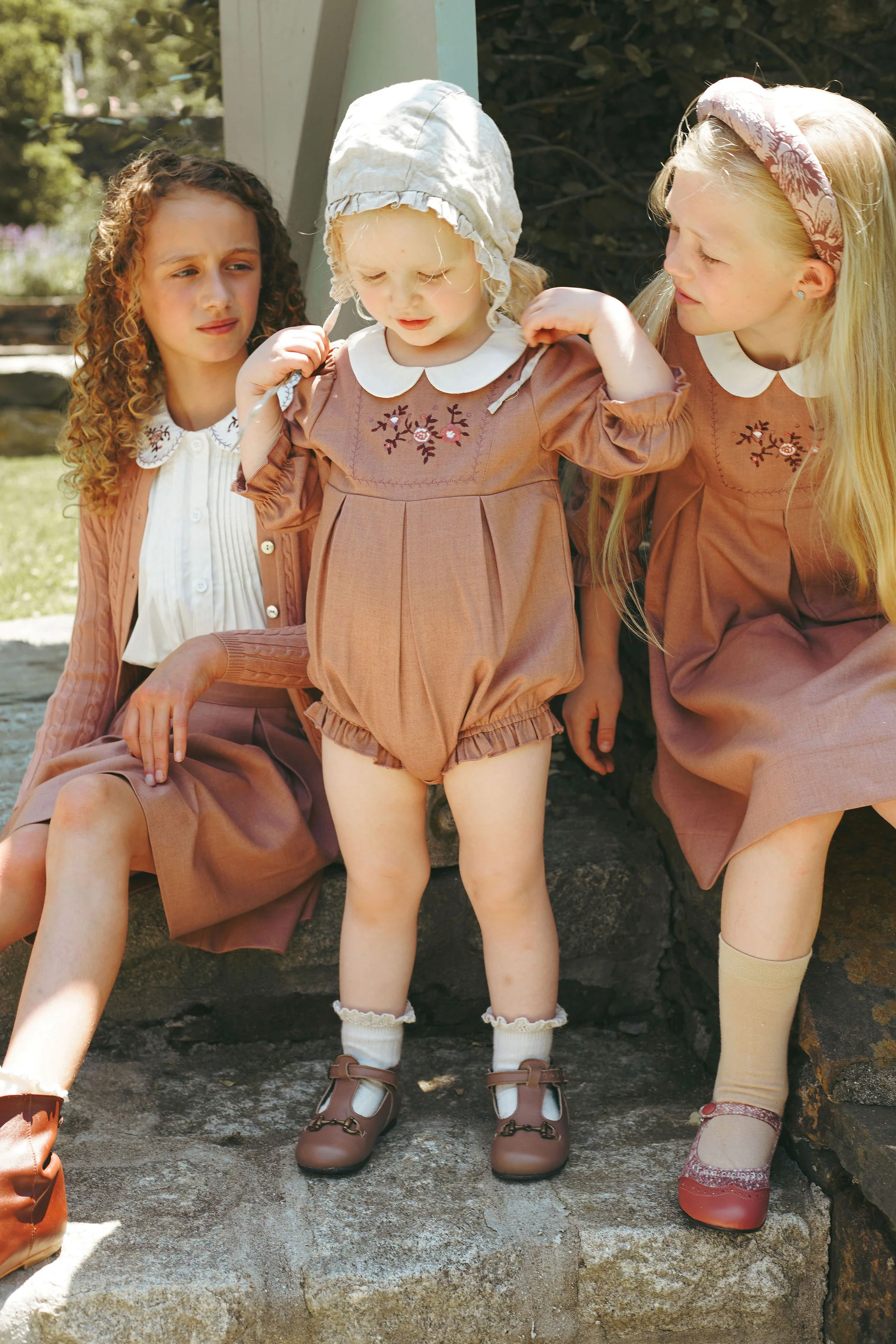 Bamboo Wool Embroidered Dress - Pink - Image 5