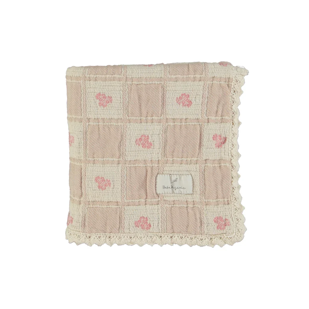 Bebe Organic Blooms Blanket Floral Patchwork - Sand