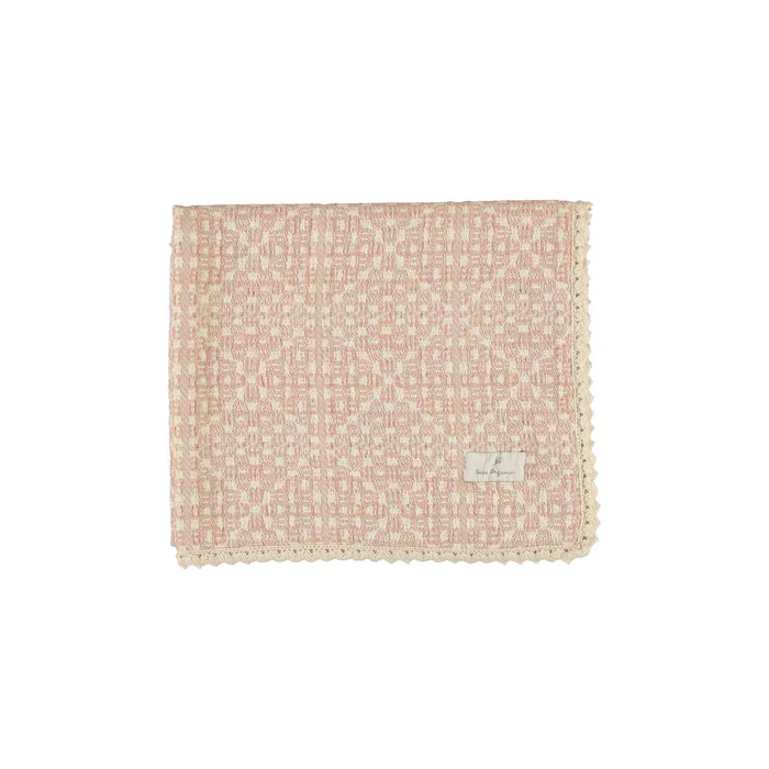 Bebe Organic Crochet Blanket SS26 - Faded Rose
