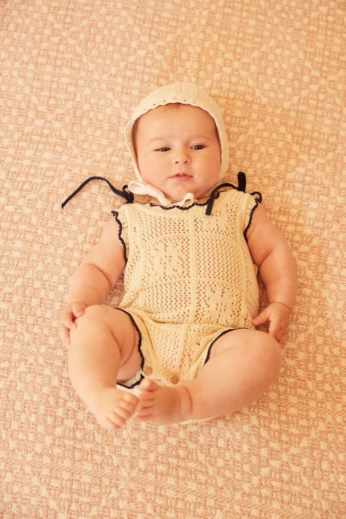 Bebe Organic Crochet Blanket SS26 - Faded Rose - Image 2