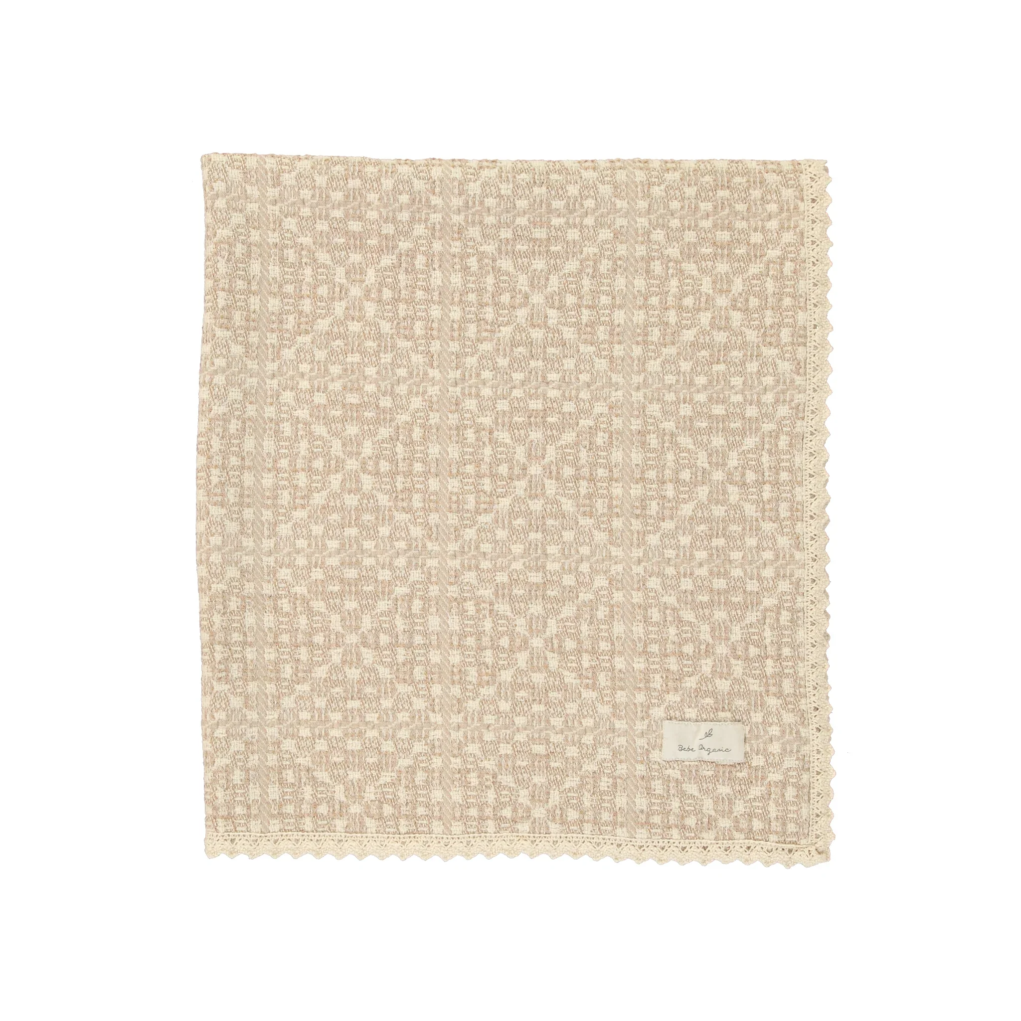 Bebe Organic Crochet Blanket - Taupe