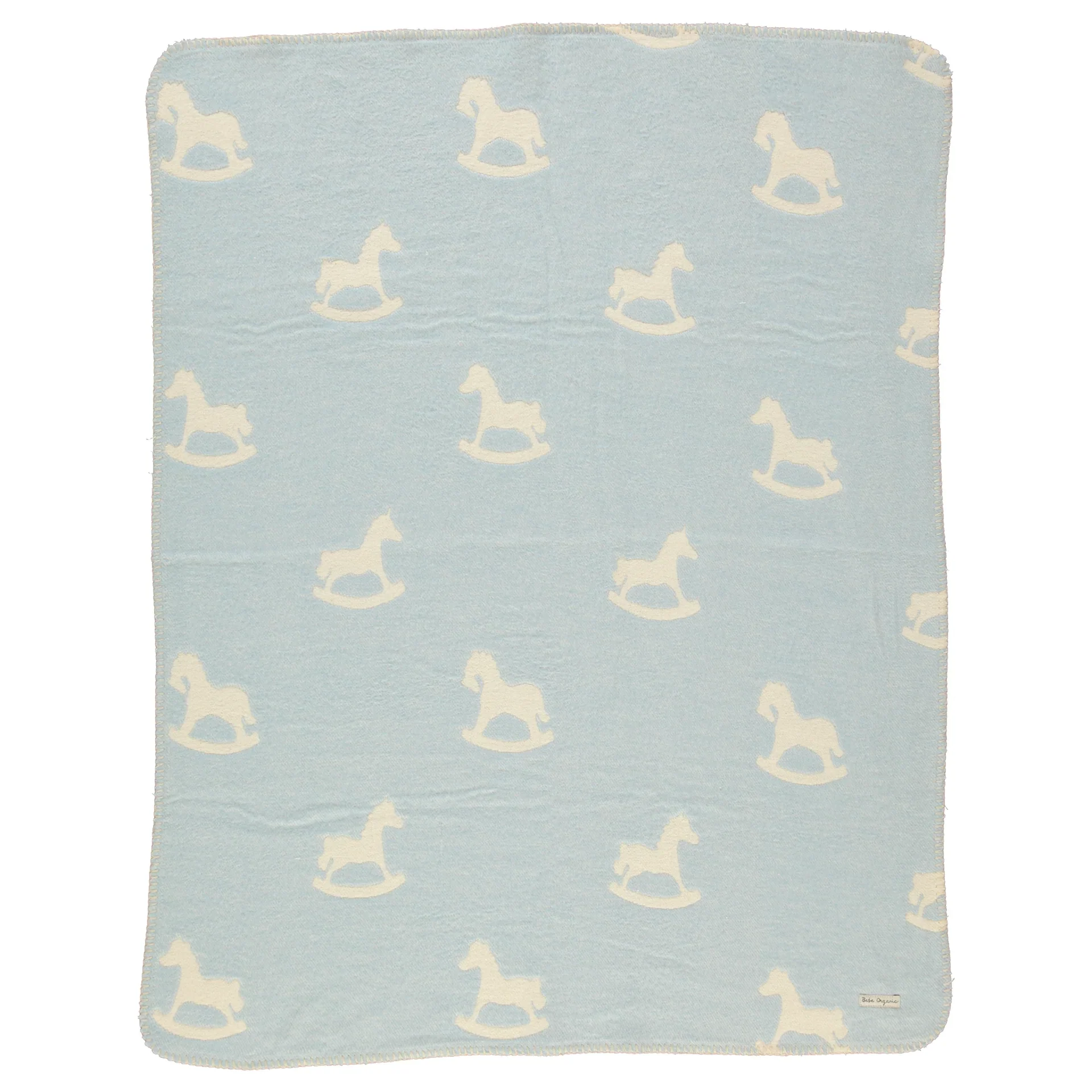 Bebe Organic Cuddle Horse Blanket - Faded Blue - Image 3
