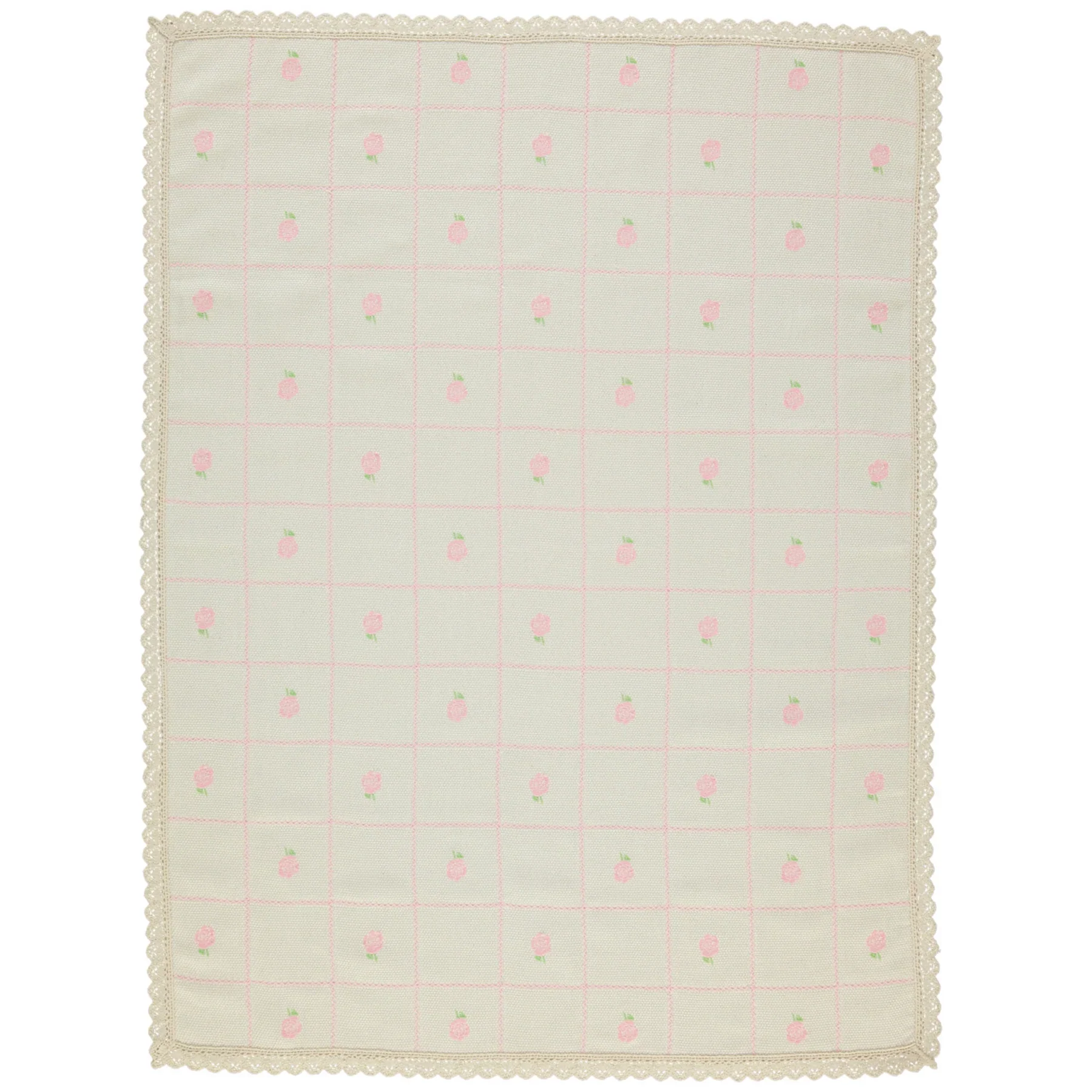 Bebe Organic Rosie Jacquard Blanket - Mauve Pink (Nicer pink than pictured) - Image 2