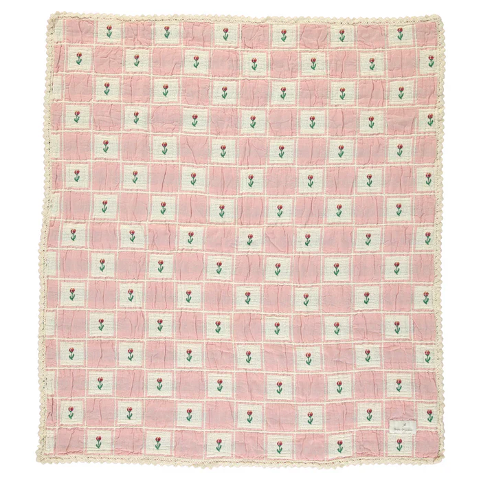 Bebe Organic Tulip Patchwork Blanket - Mauve - Image 2