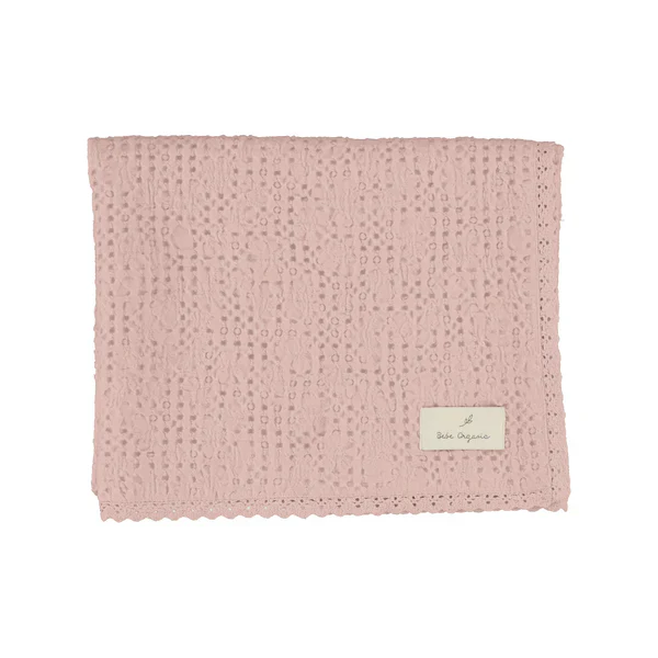 Bebe Organic Waffle Blanket - Blush