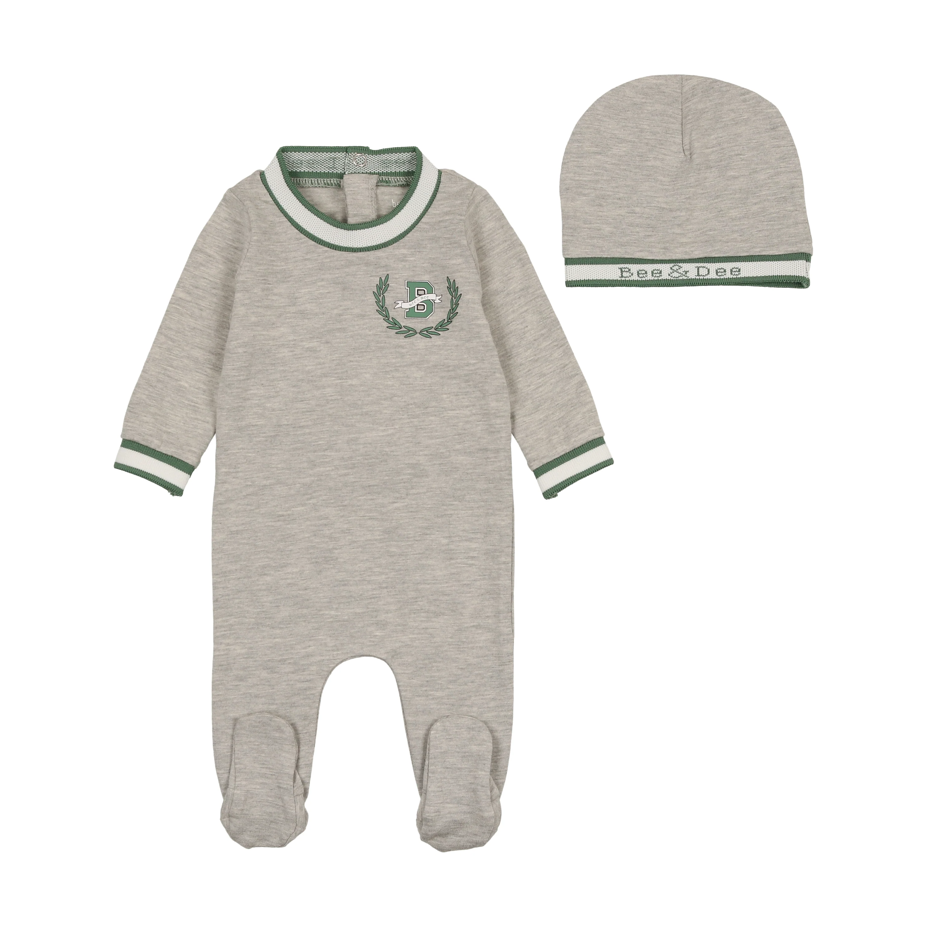 Bee And Dee Modal Varsity Footie & Beanie - Thunder