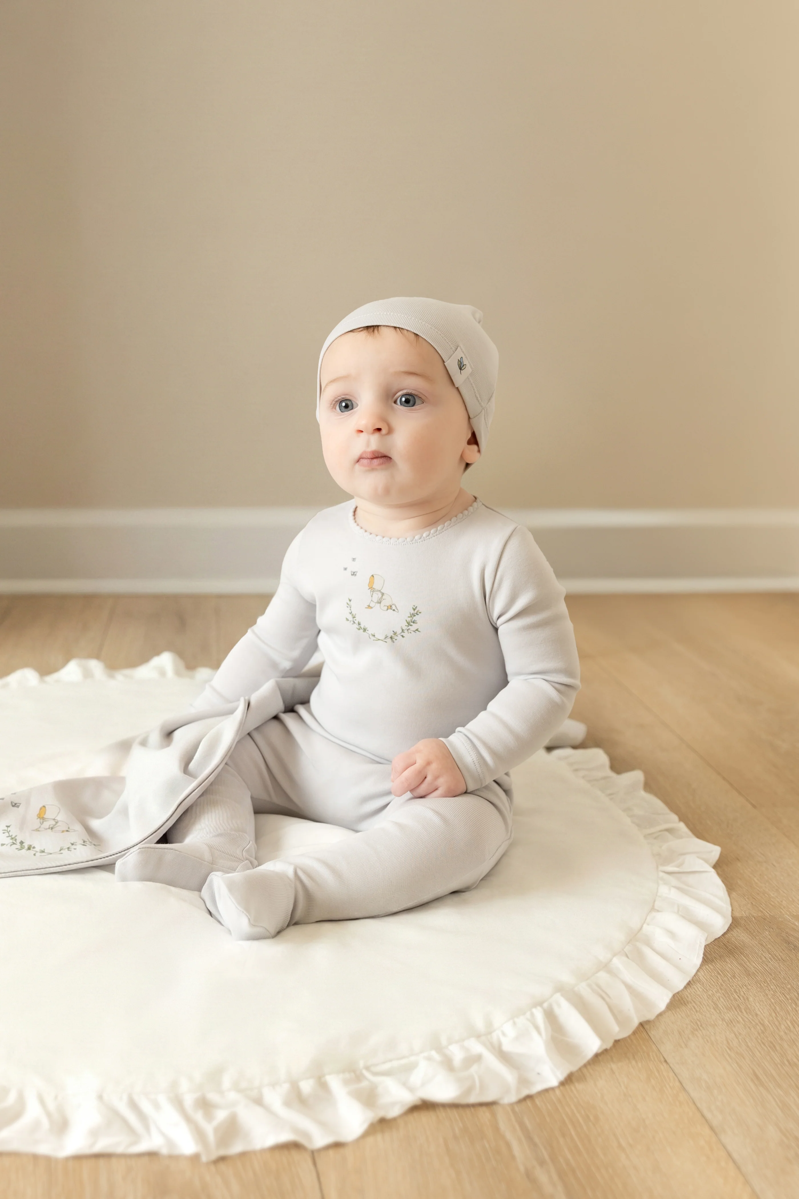 Bee & Dee Baby Image Footie And Beanie - Fortress - Image 2