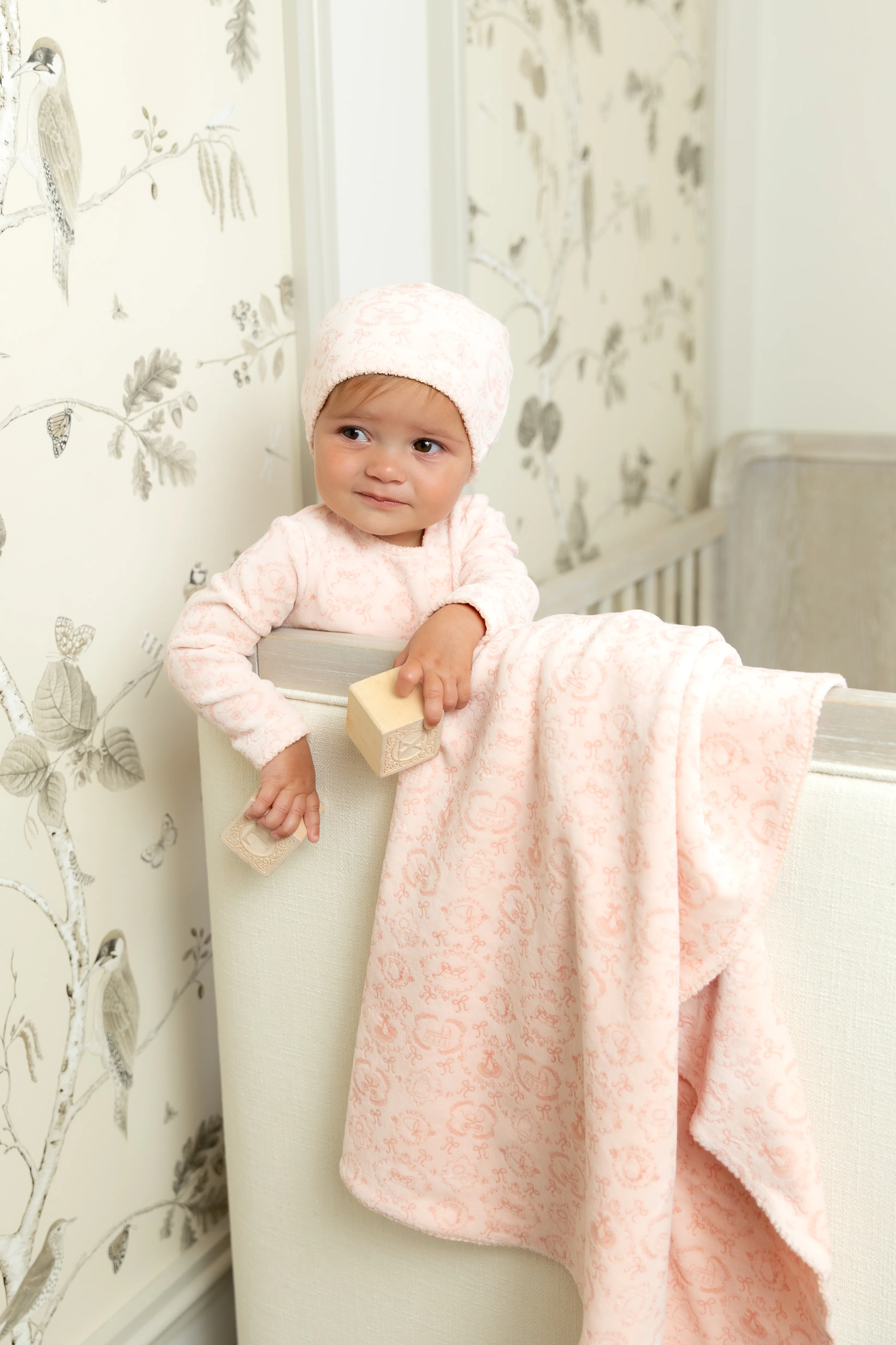 Bee & Dee Babyland Toile Layette Set - Pinkalicious - Image 2