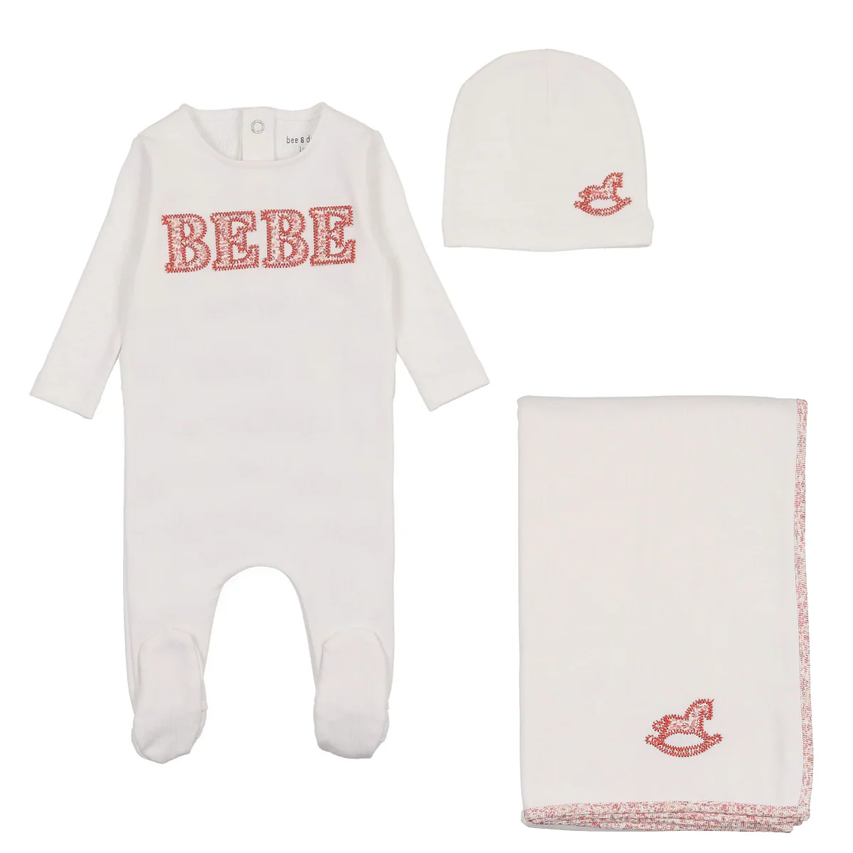 Bee & Dee Bebe Ditsy 3PC Set - Arctic White Girls