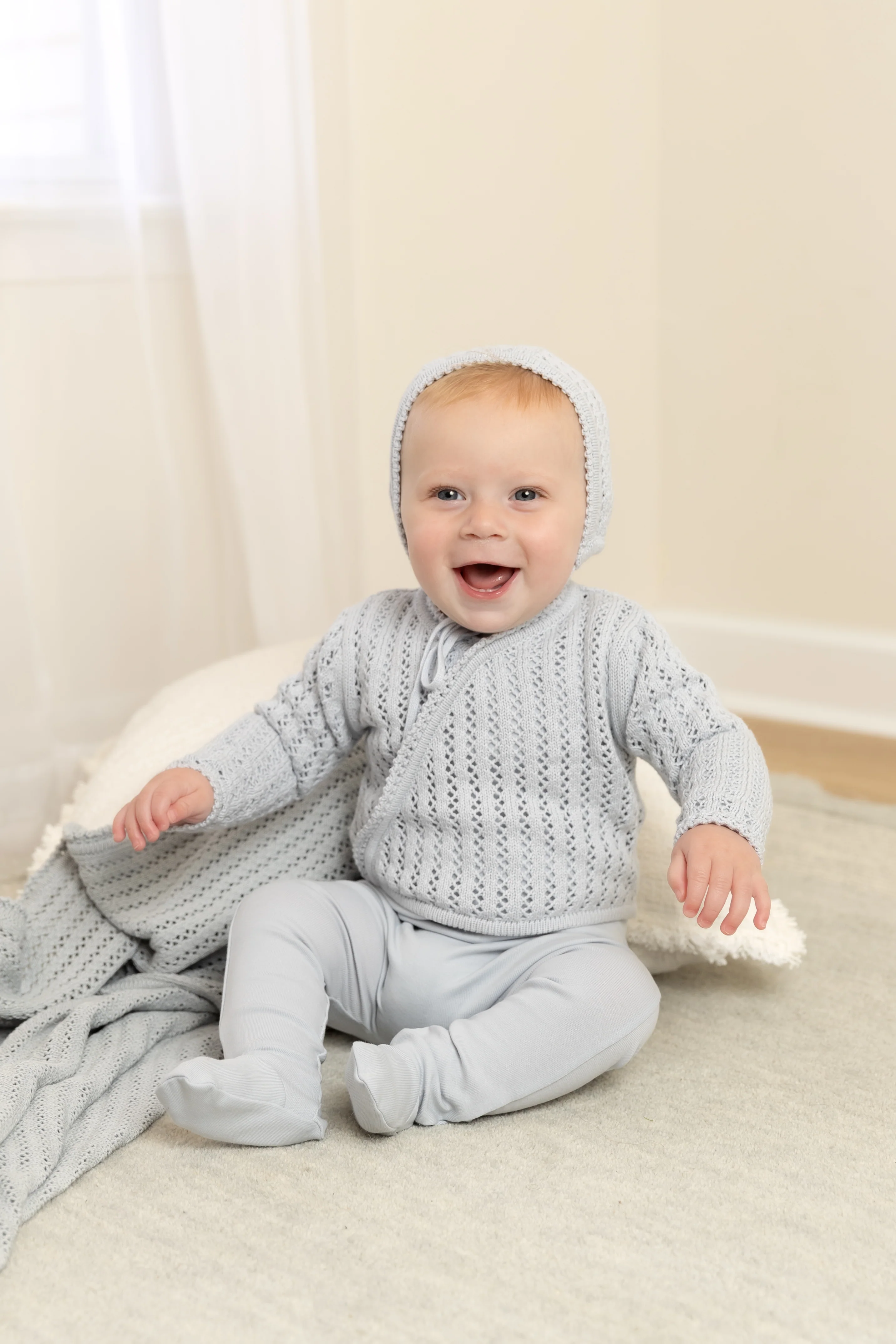 Bee & Dee Dainty Sweater Layette Set - London Fog - Image 3