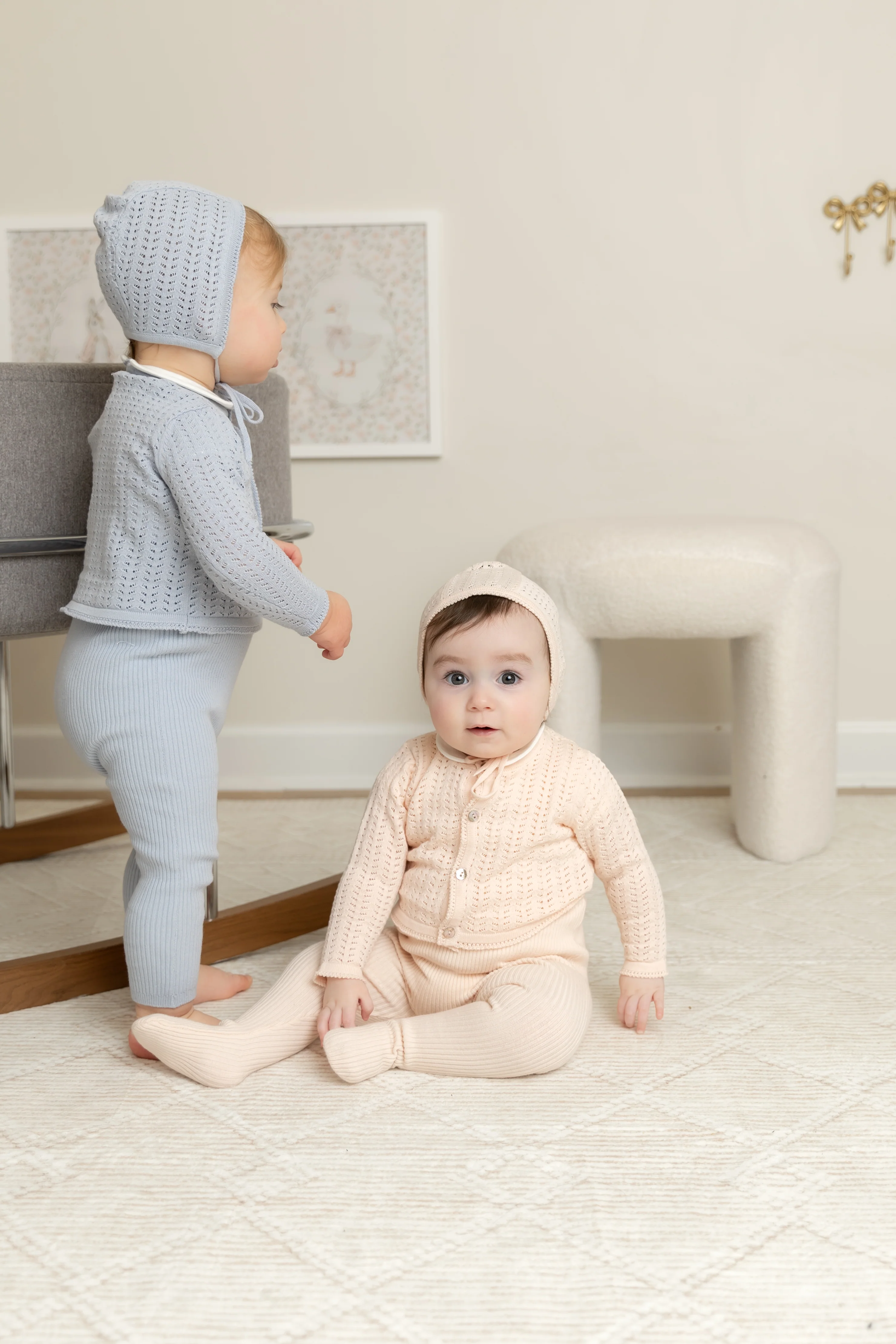 Bee & Dee Knit Ensemble - Pearly Pink (big sizes open feet) - Image 3