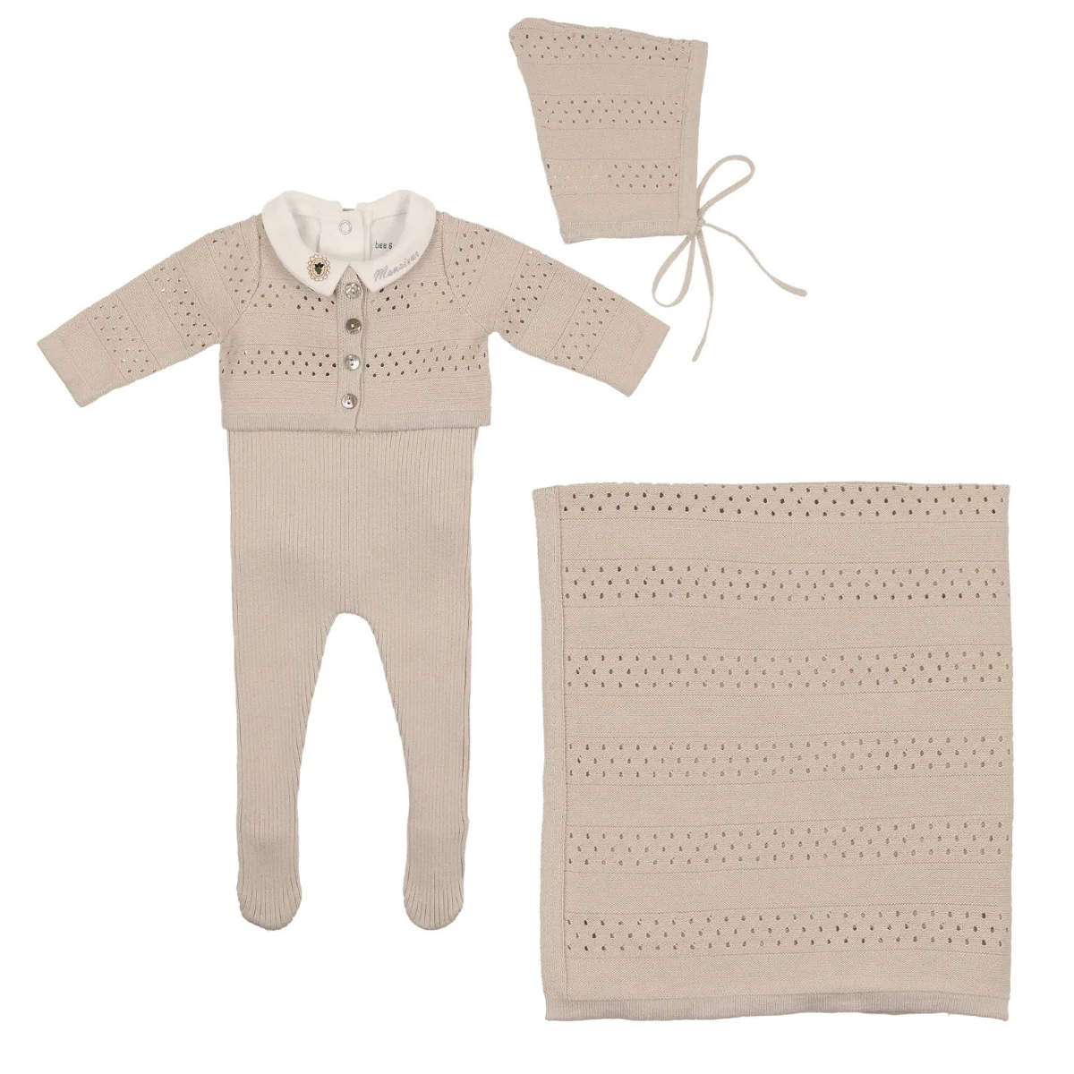 Bee & Dee Mademoiselle & Monsieur  Ensemble Layette Set - Coffee