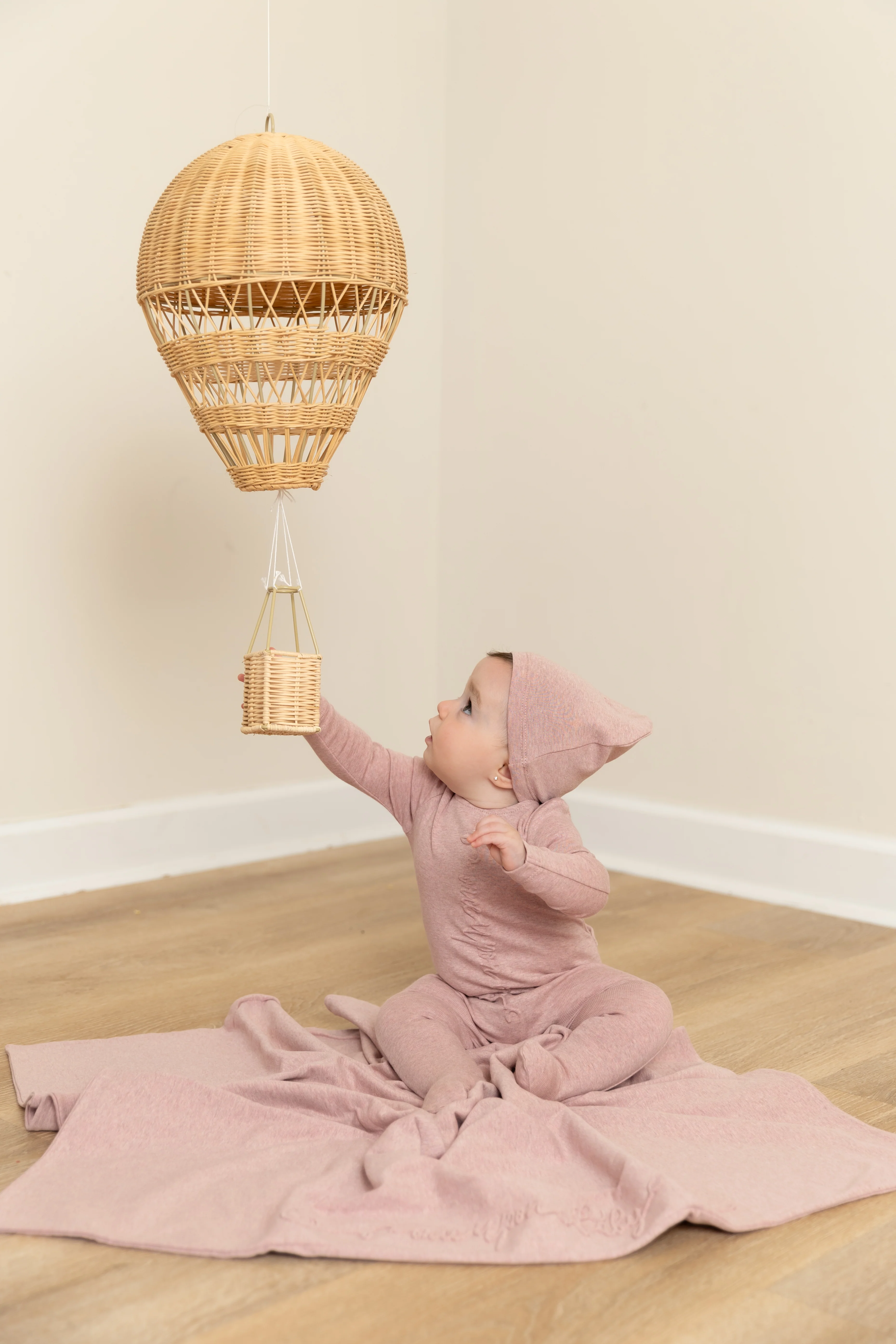 Bee & Dee Once Upon A Baby Footie And Beanie - Tea Rose - Image 2