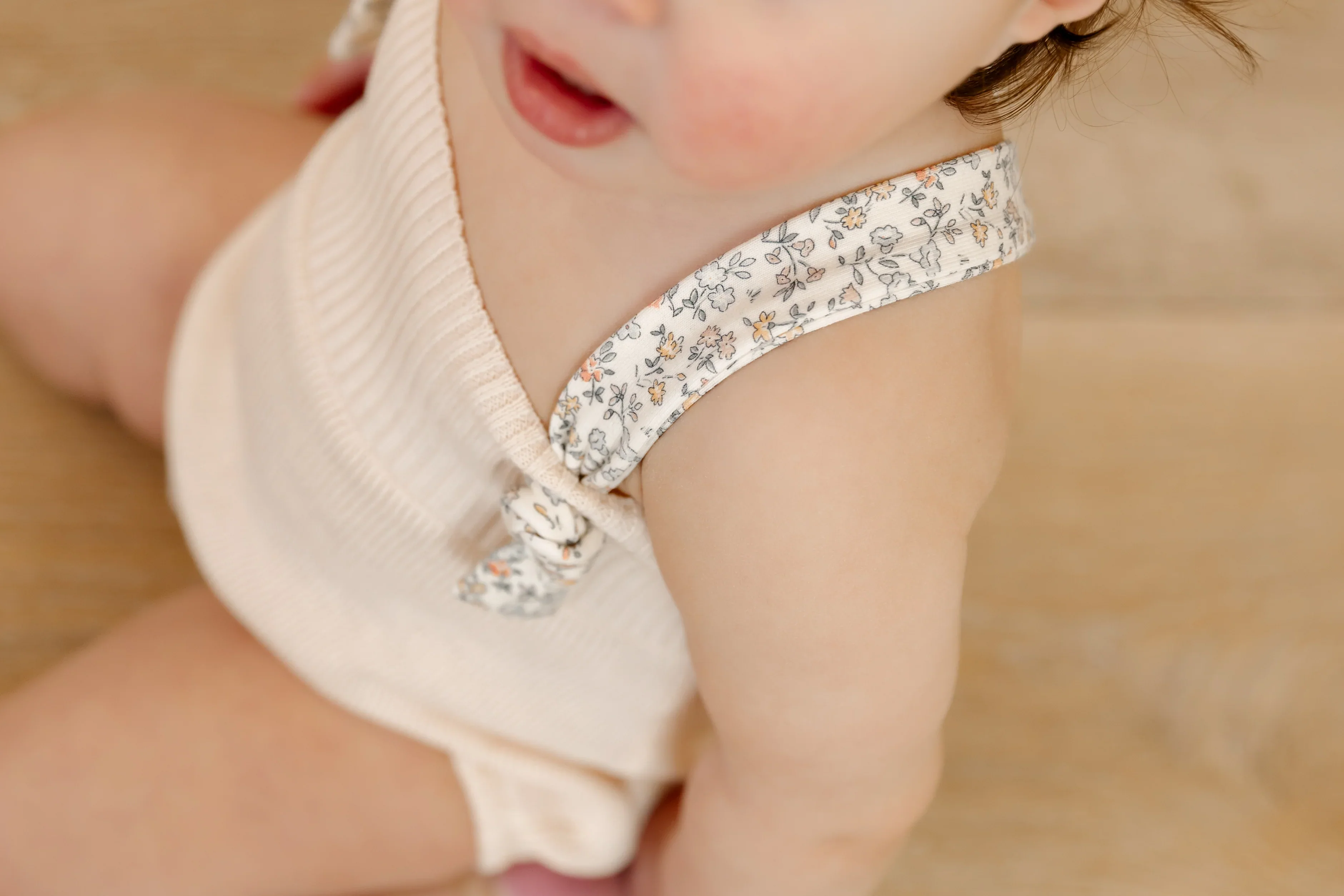 Bee & Dee Organic Ditsy Romper - Champagne Pink - Image 3