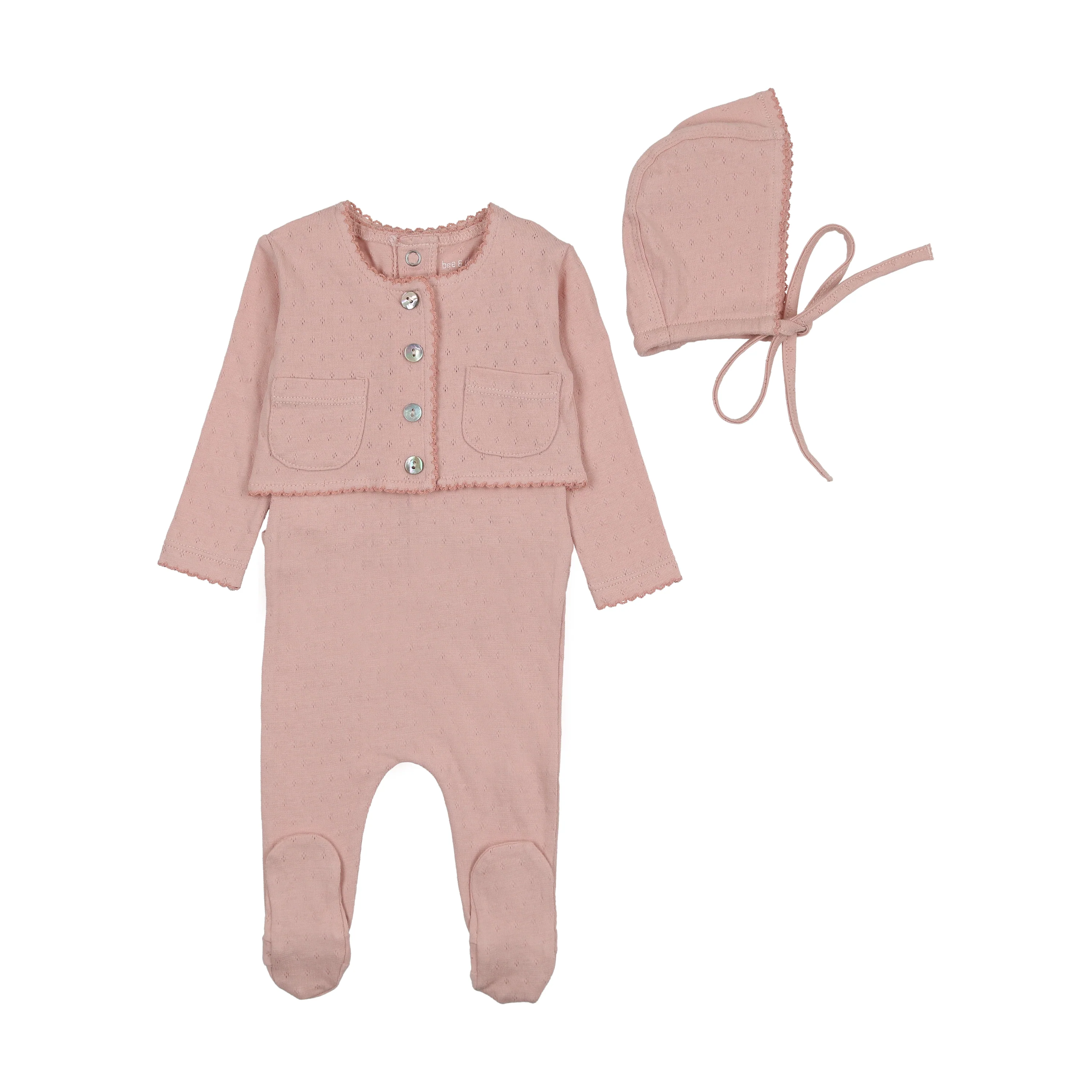 Bee & Dee Perfect Pointelle Outfit - Rose