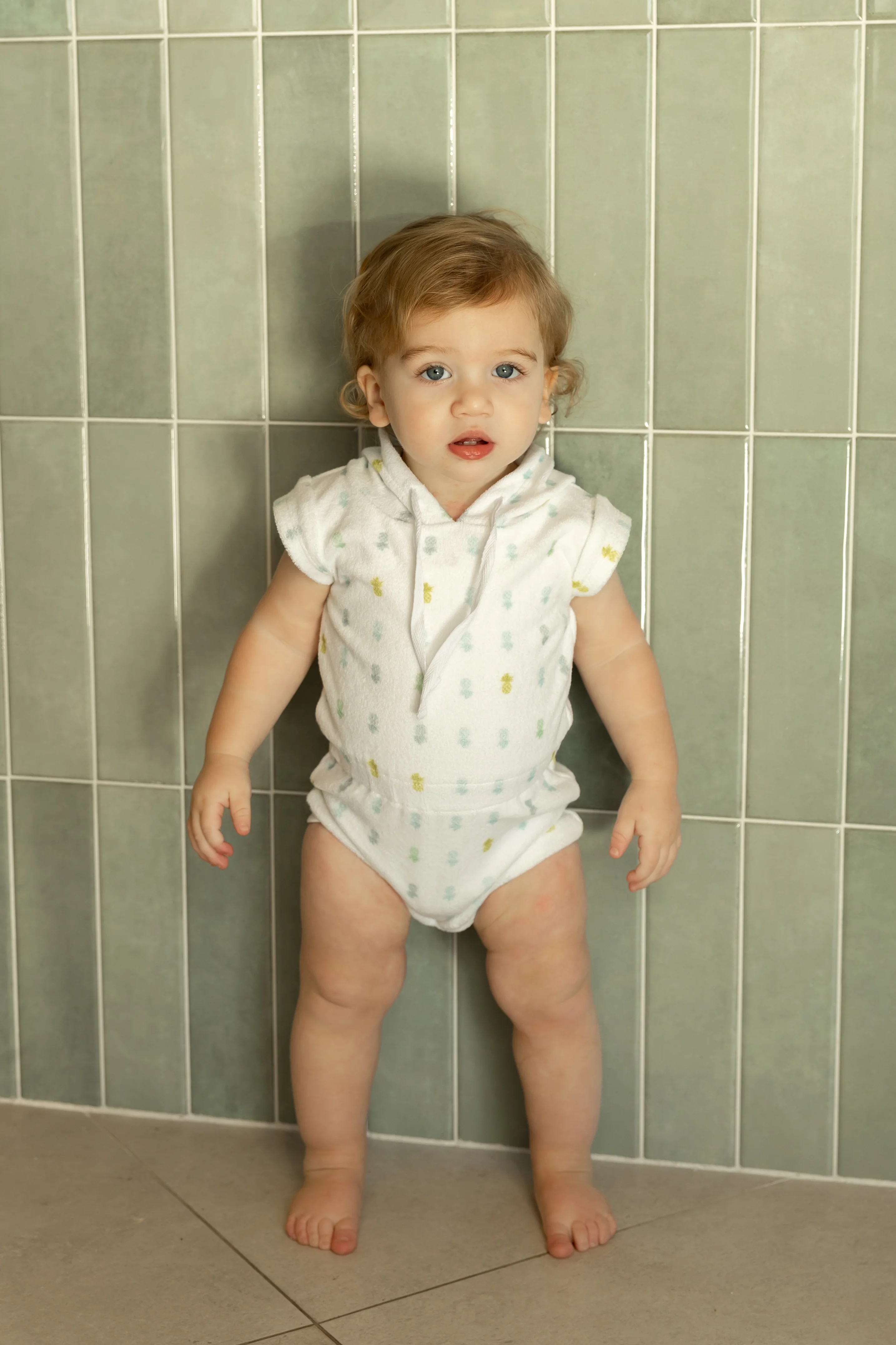 Bee & Dee Terry Pineapple Romper - Boys Print - Image 2