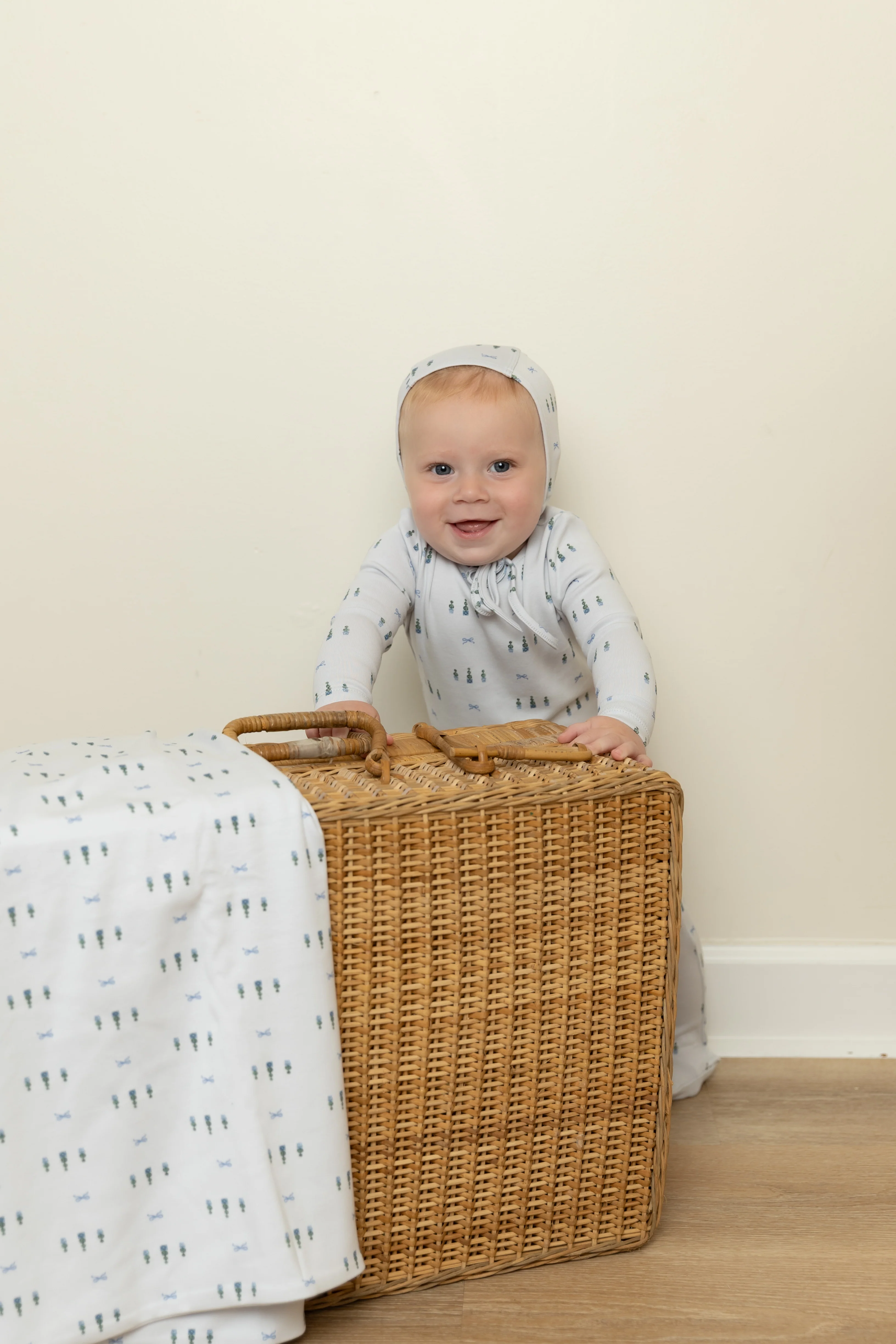 Bee & Dee Topiaries And Bows Layette Set - Blue Cloud - Image 2