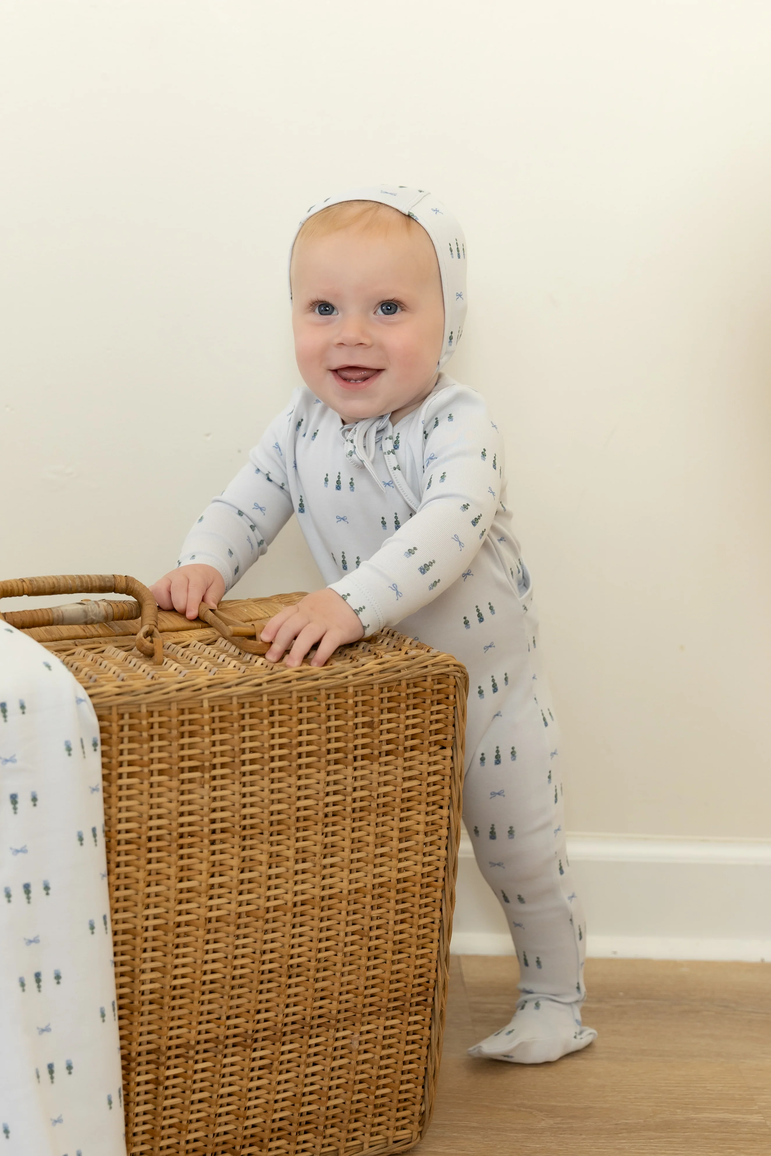 Bee & Dee Topiaries And Bows Layette Set - Blue Cloud - Image 3