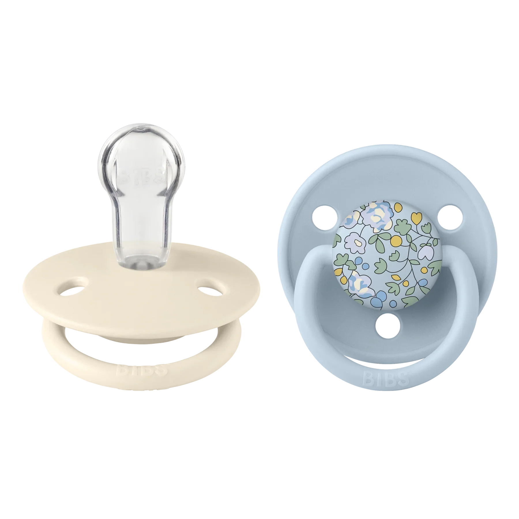 Bibs Pacifier De Lux Liberty Silicone 2 Pk Eloise Baby Blue Mix One Size