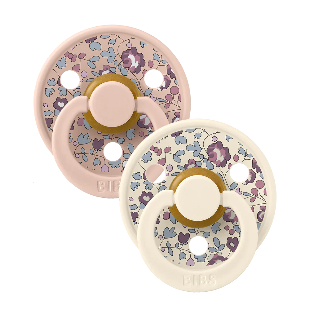 Bibs Pacifier De Lux Liberty 2 Pk Eloise Blush Pink One Size
