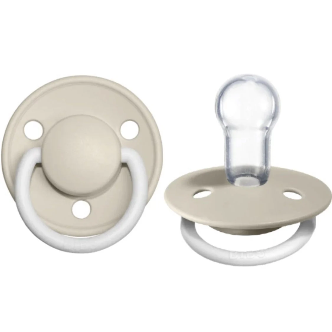 Bibs Pacifier De Lux Silicone 2 Pk Vanilla Glow One Size