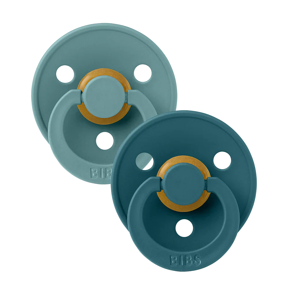 Bibs Pacifier Latex 2 Pack Island Sea/Forest Lake Size 1 - 0-6 Months