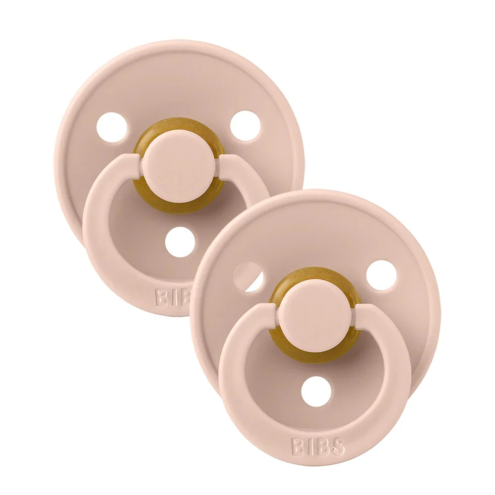 Bibs Pacifier Latex 2 Pk Blush/Blush Size 1- 0-6m