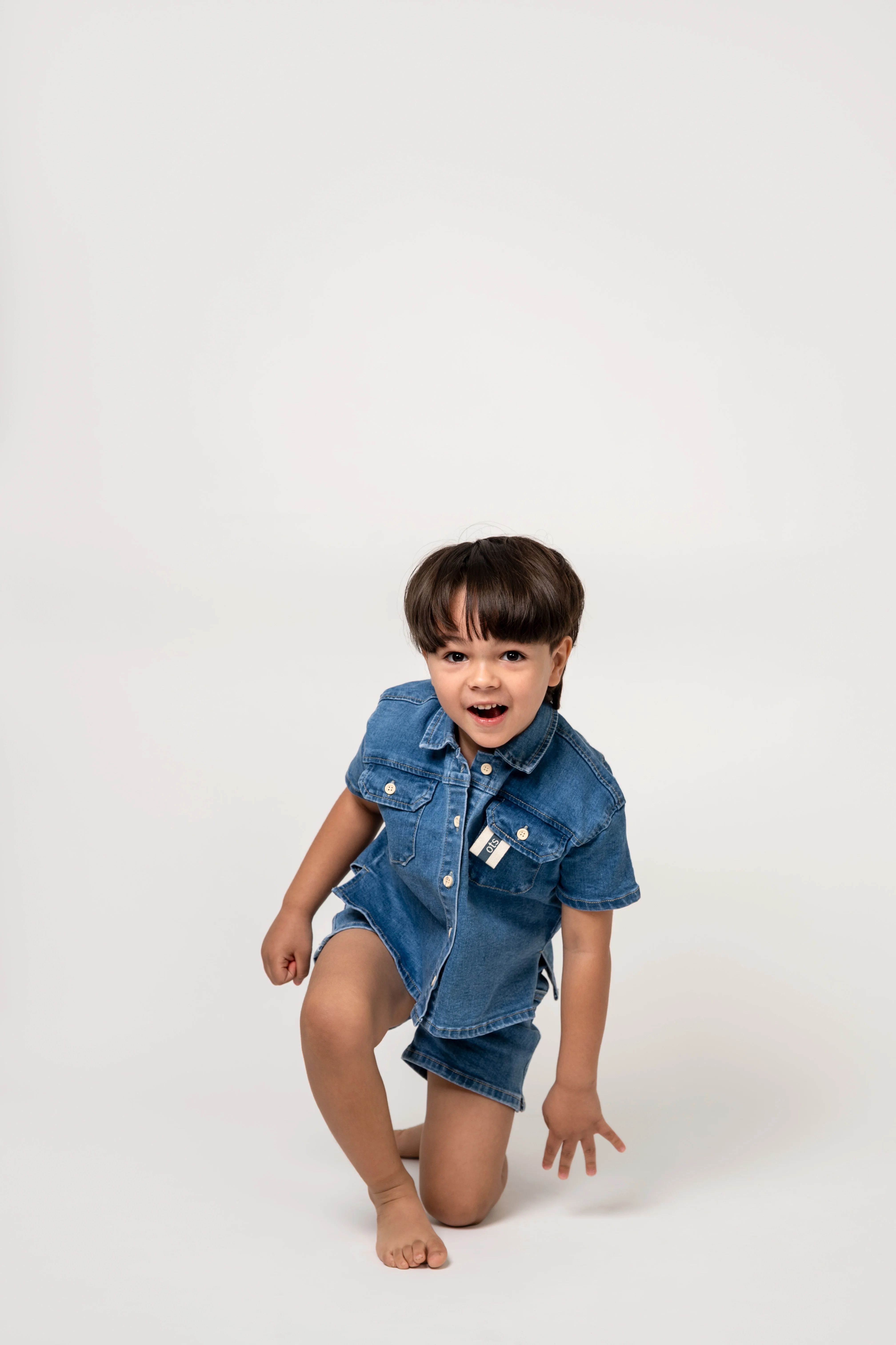 Birnham On The Sea Boys Shirt - Denim - Image 2