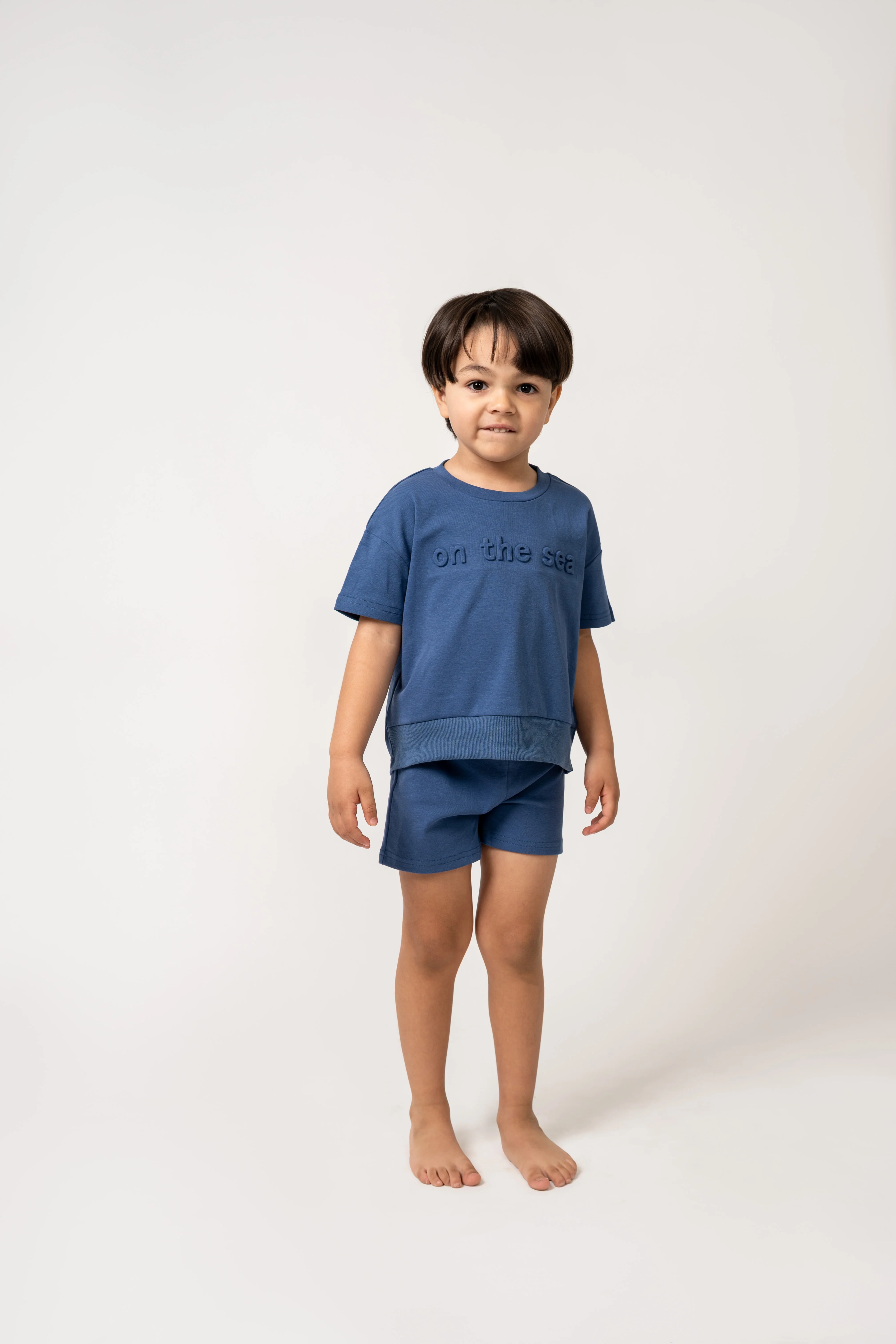 Birnham On The Sea Boys Shorts - English Blue - Image 2