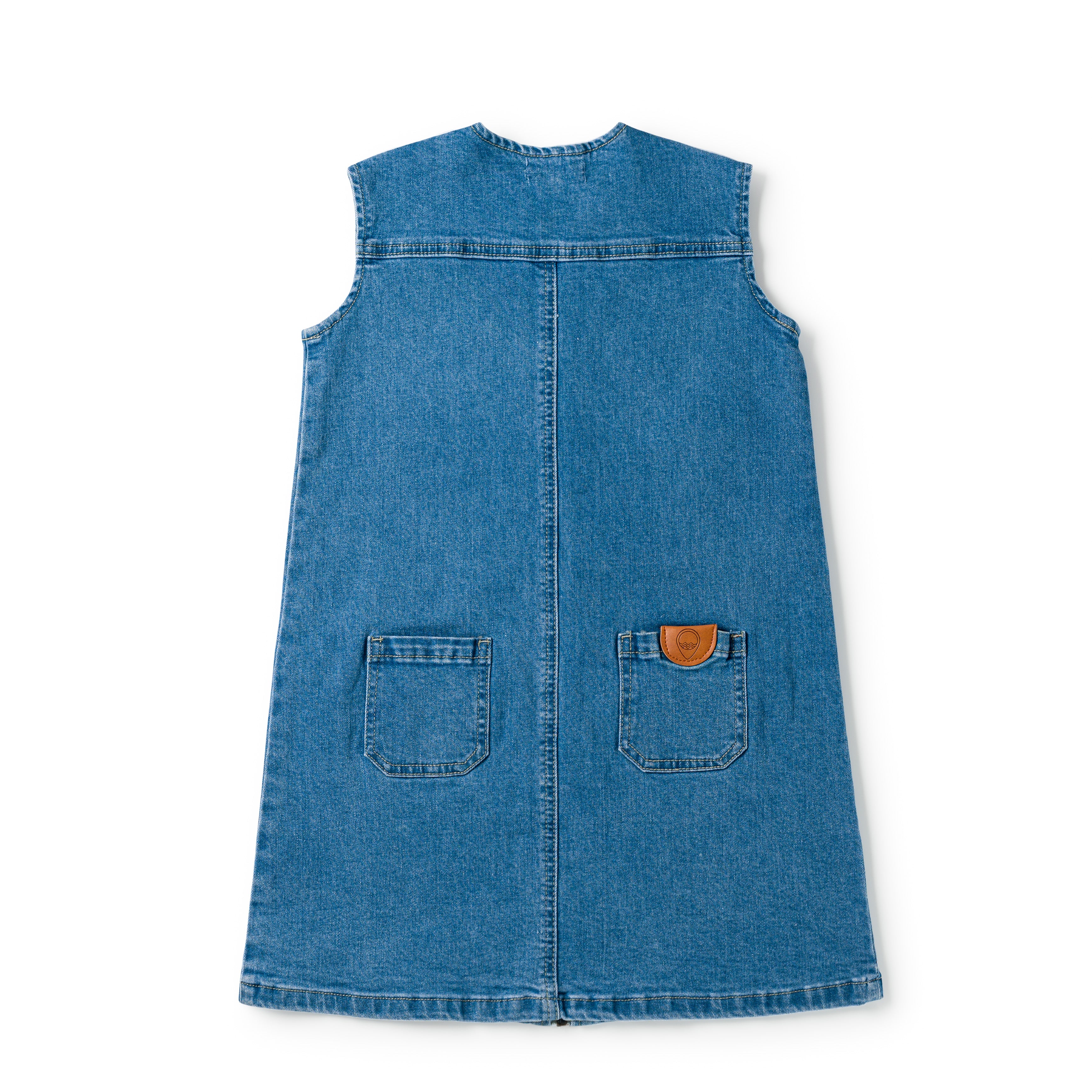 Birnham On The Sea Pocket Jumper - Denim - Image 3