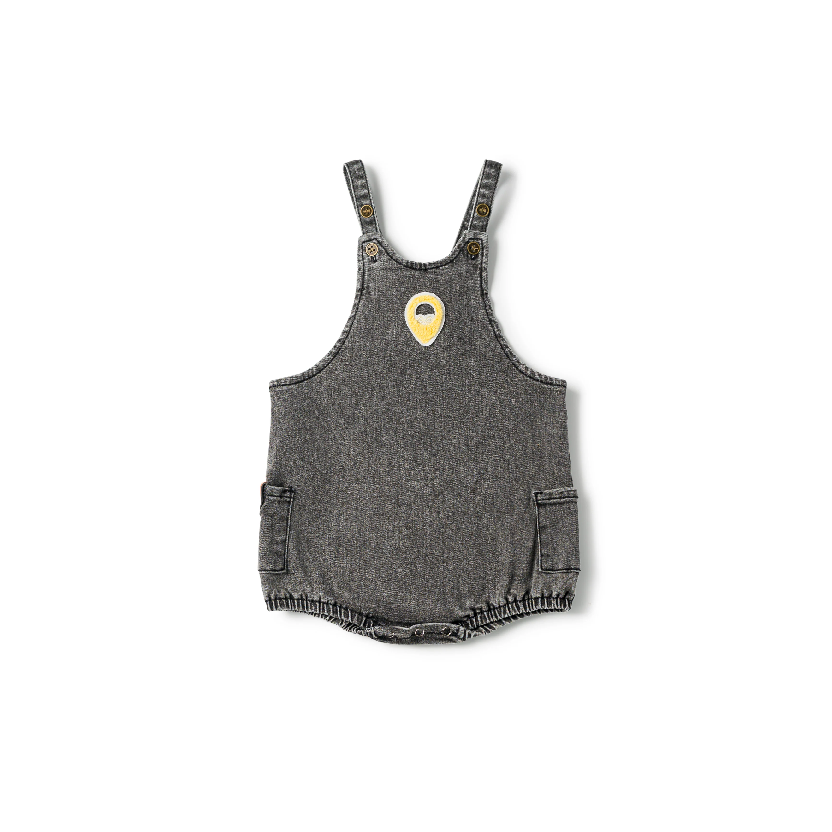 Birnham On The Sea Rounded Romper - Black Wash
