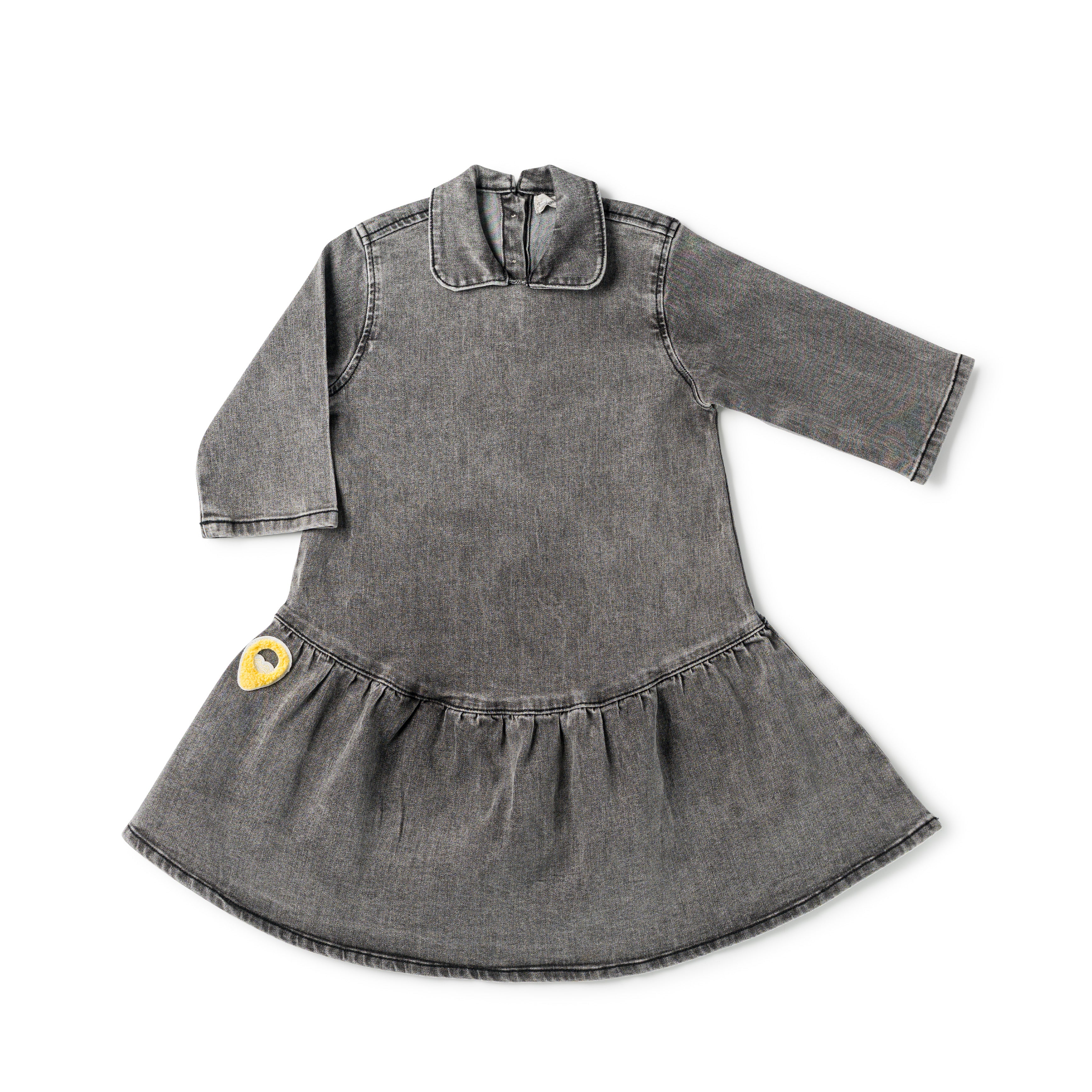 Birnham On The Sea Ruffle Dress - Black Wash