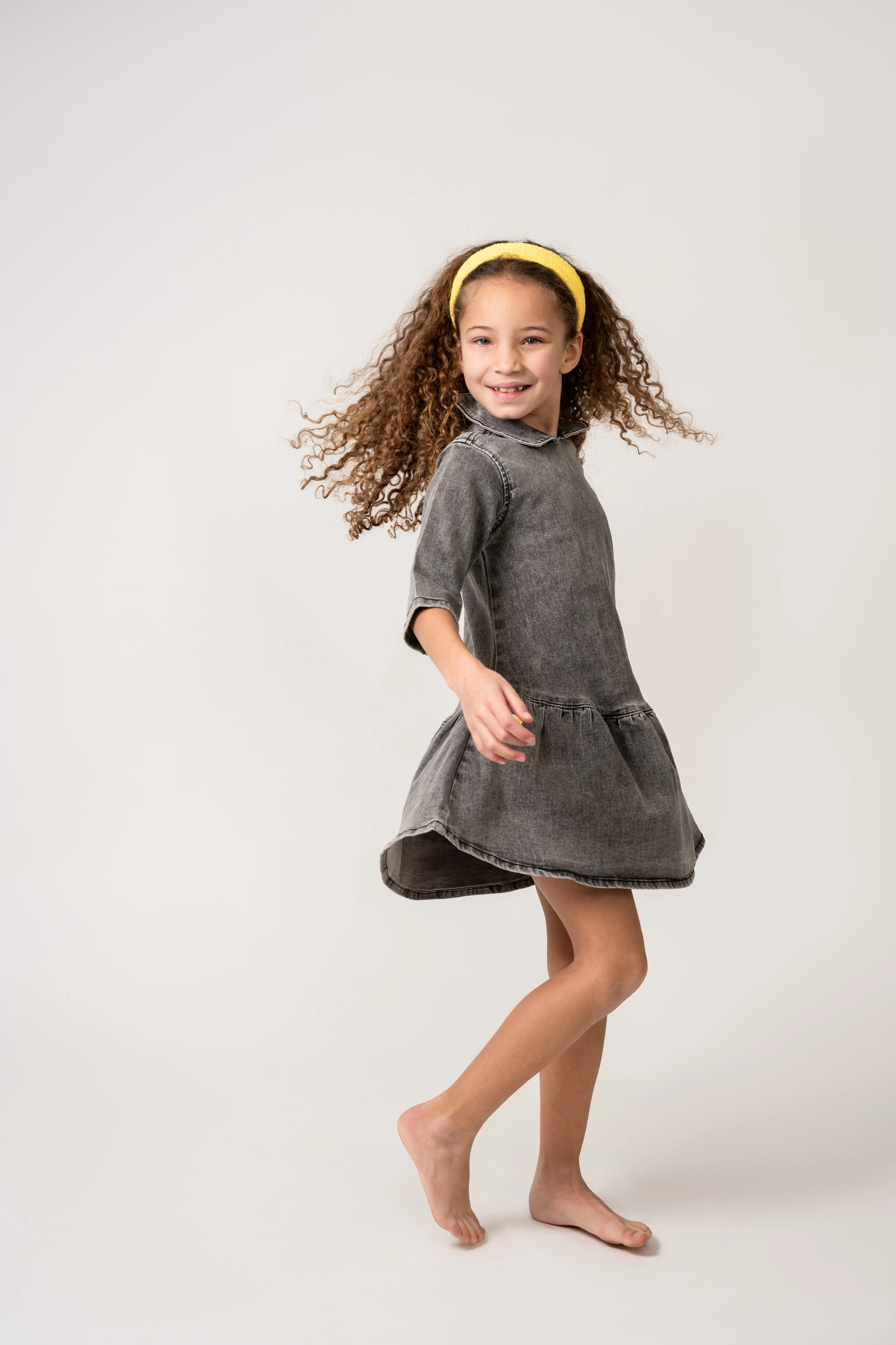 Birnham On The Sea Ruffle Dress - Black Wash - Image 2