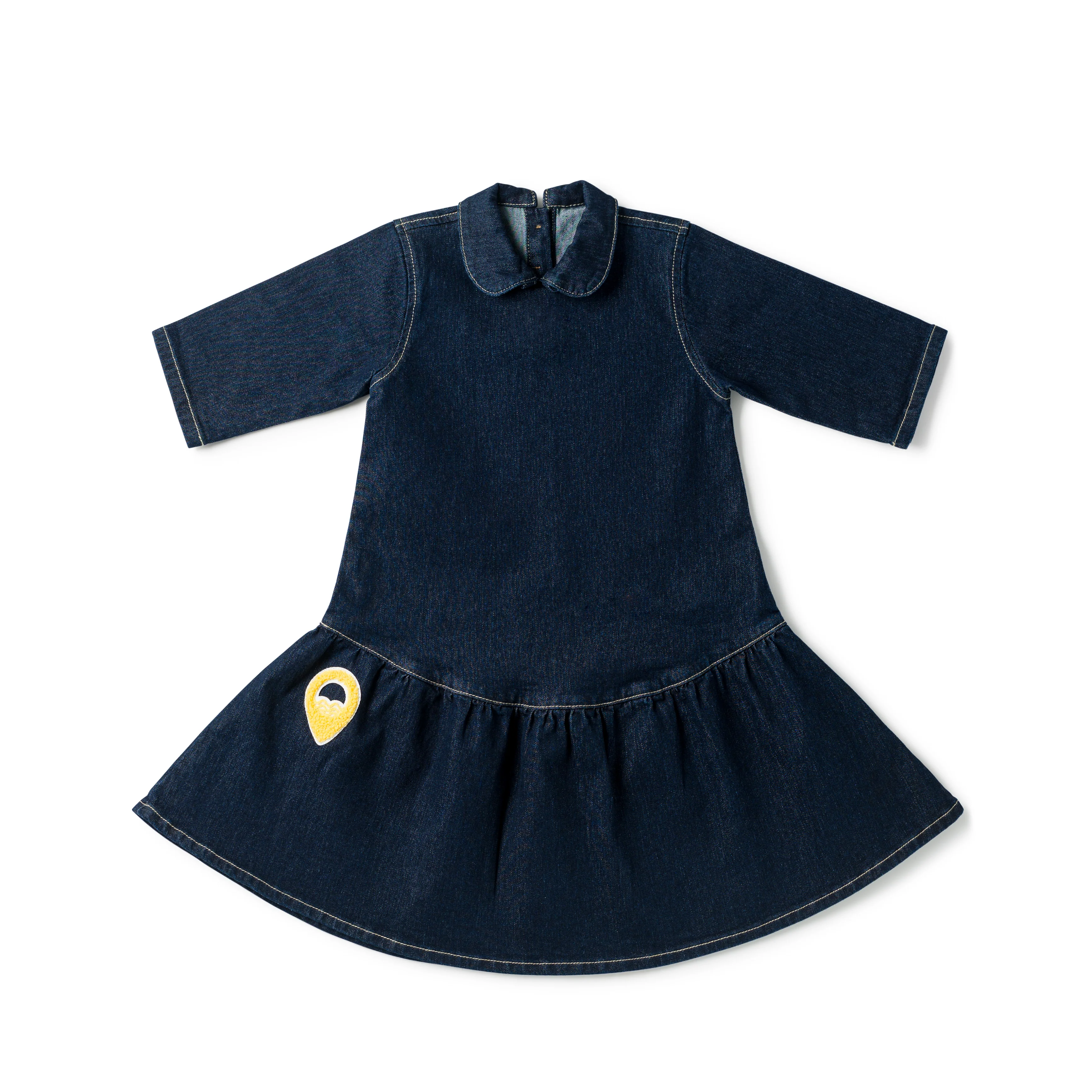 Birnham On The Sea Ruffle Dress - Indigo