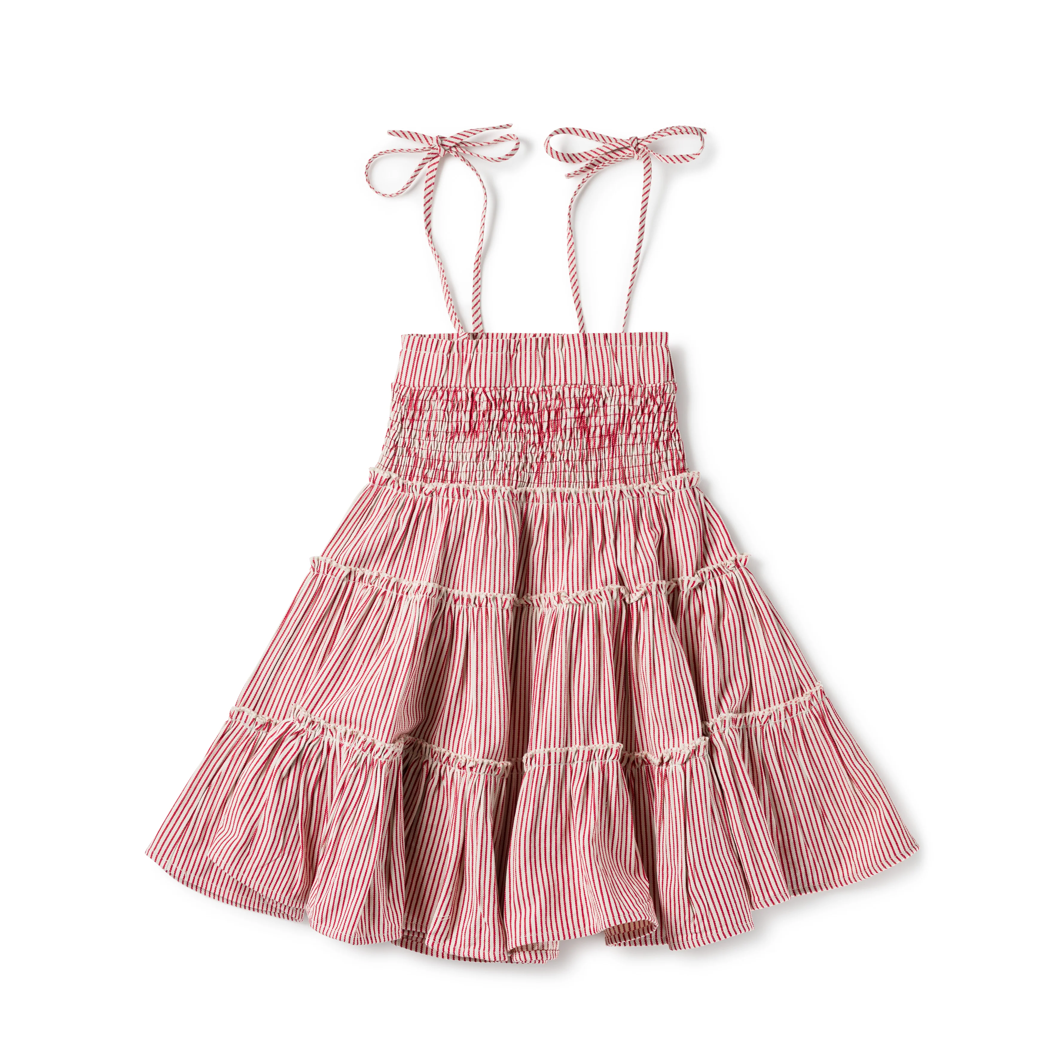Birnham On The Sea Smocked Jumper - Pink Stripe