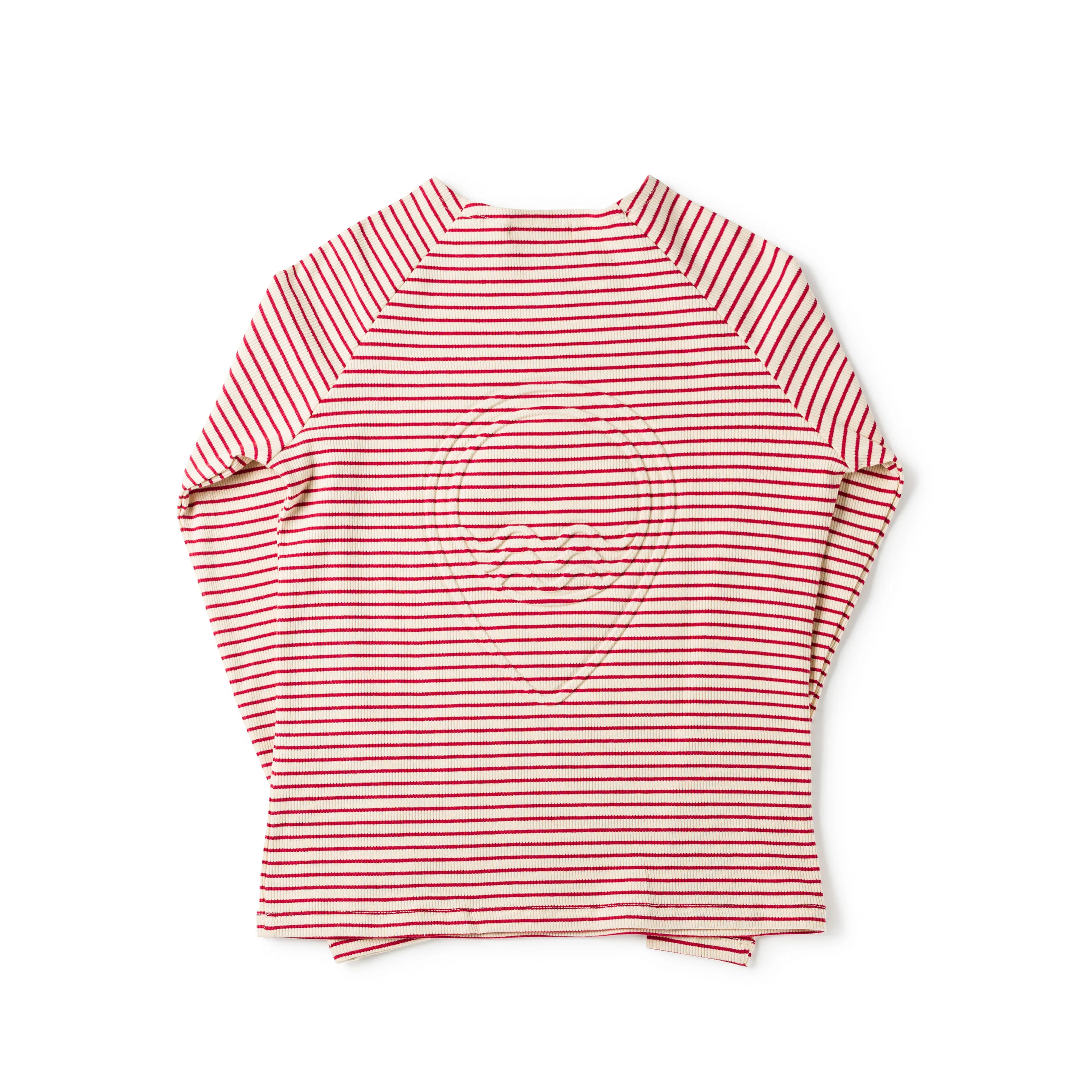 Birnham On The Sea Teen Crew - Cherry Stripe - Image 2