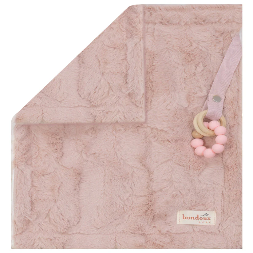 Bondoux Fuzzy Security Blanket - Pink