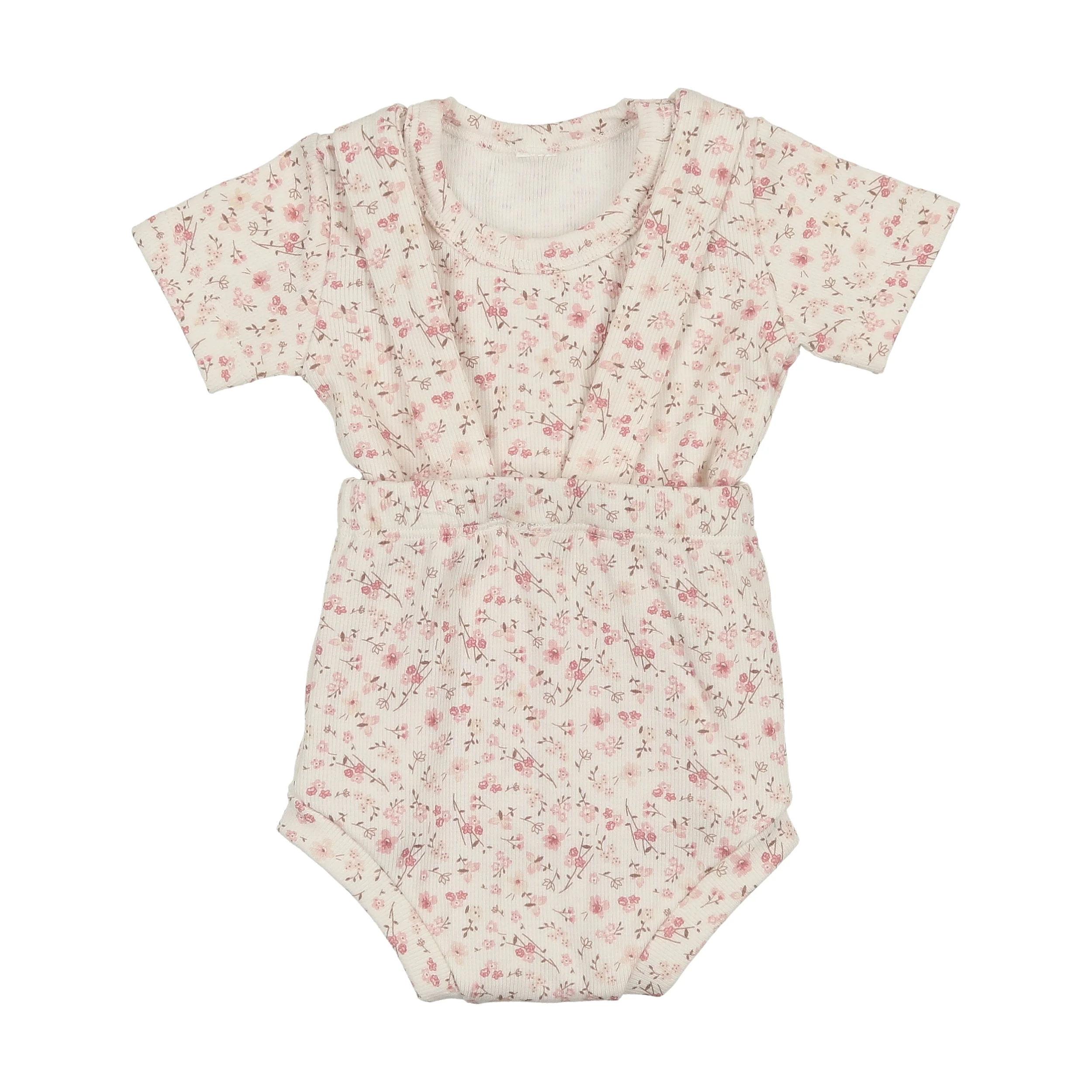 Bonjoy Bloom Suspender Set- Pink